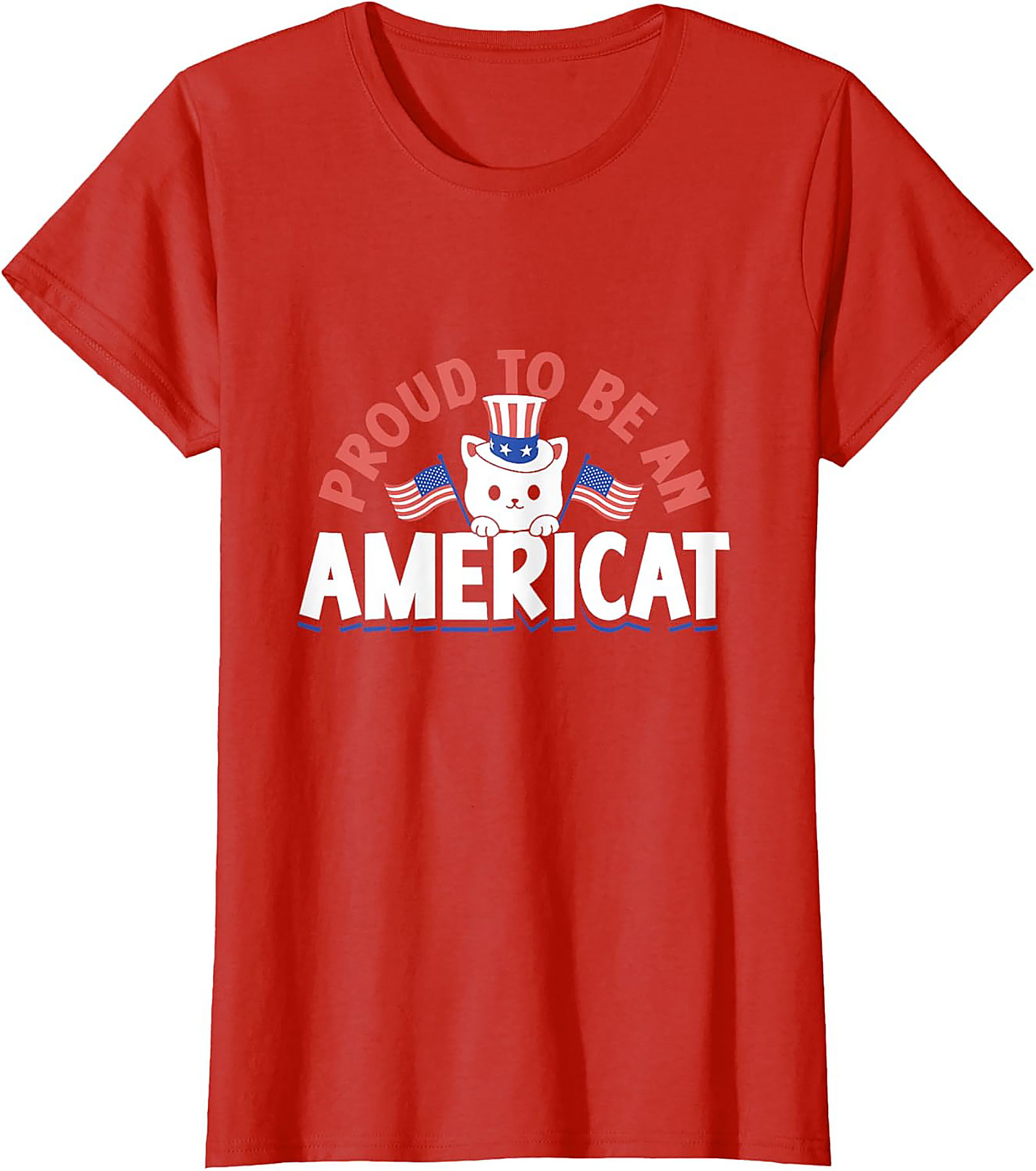 Proud AmeriCat Graphic Tee | Funny Patriotic Cat T-Shirt