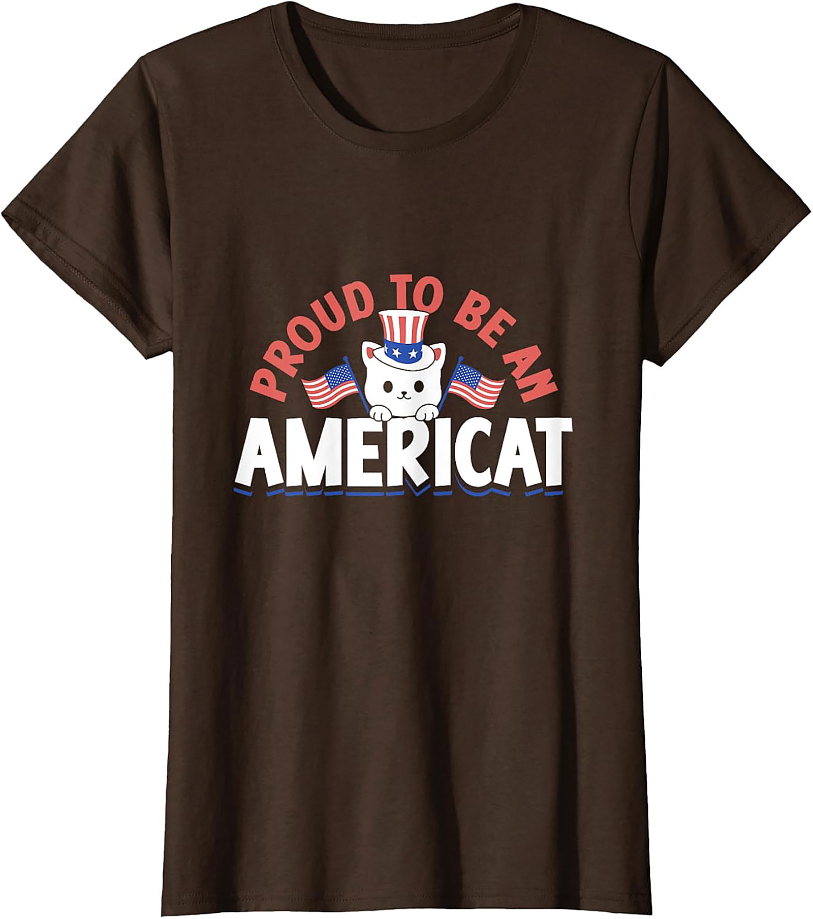 Proud AmeriCat Graphic Tee | Funny Patriotic Cat T-Shirt