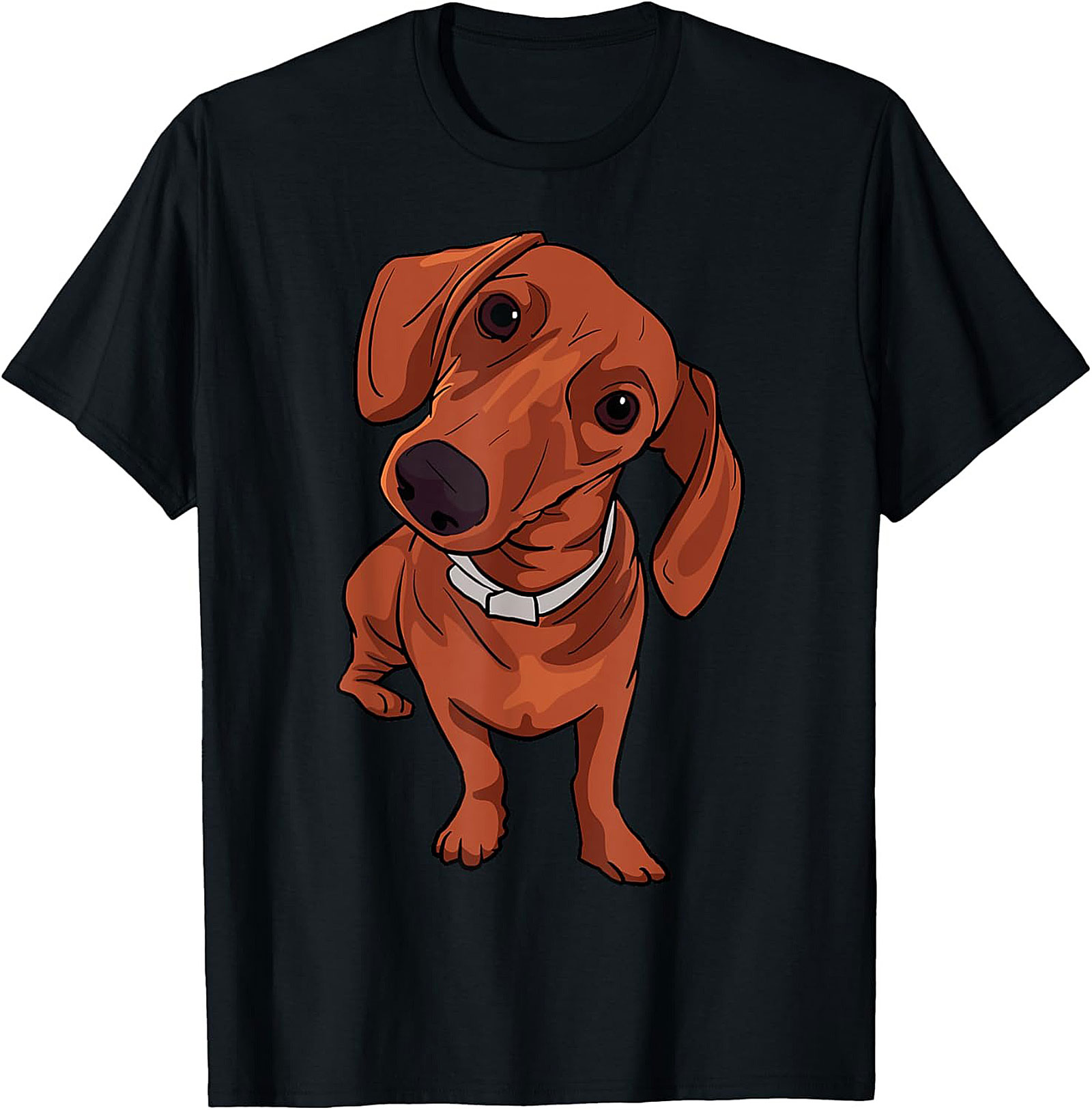 The Curious Dachshund Graphic Tee | Wiener Dog Unisex Shirt