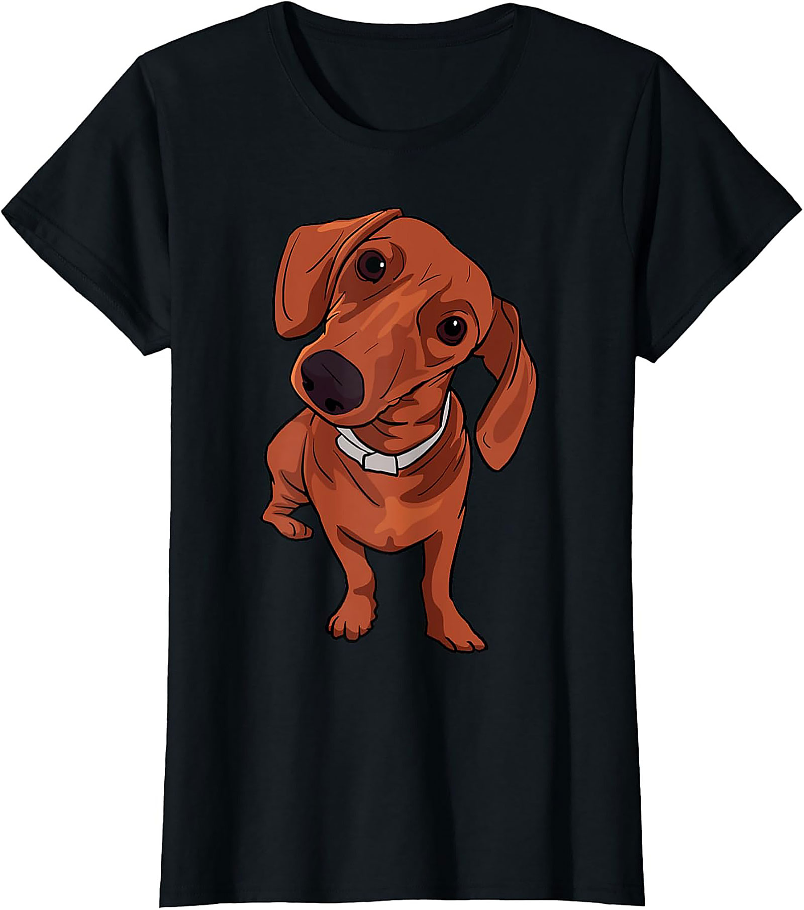 The Curious Dachshund Graphic Tee | Wiener Dog Unisex Shirt