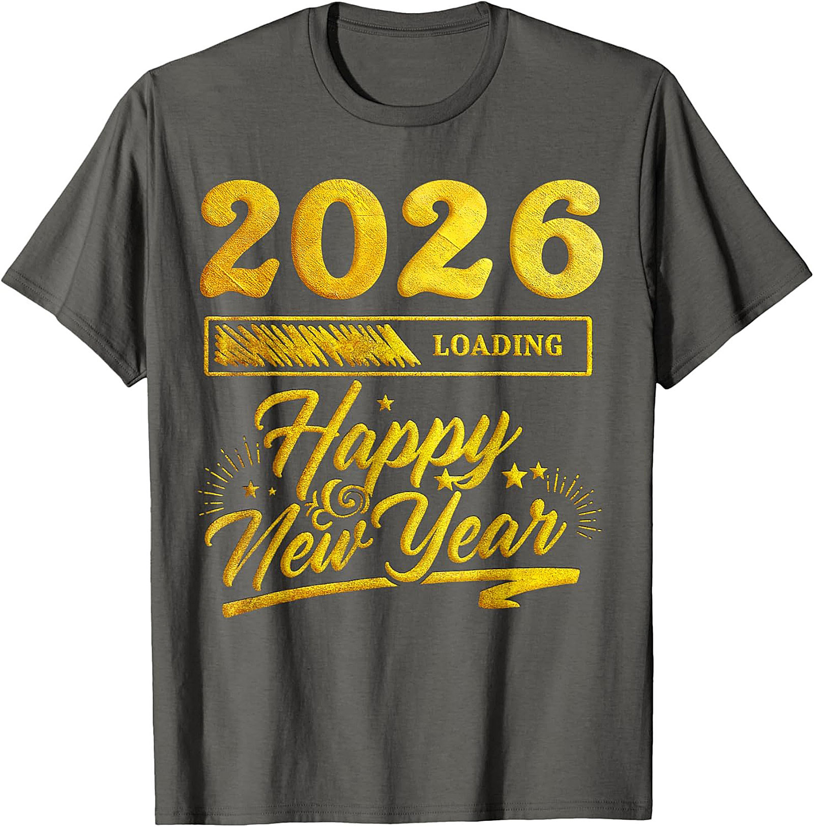 2026 Loading Happy New Year T-Shirt Funny Unisex Tee