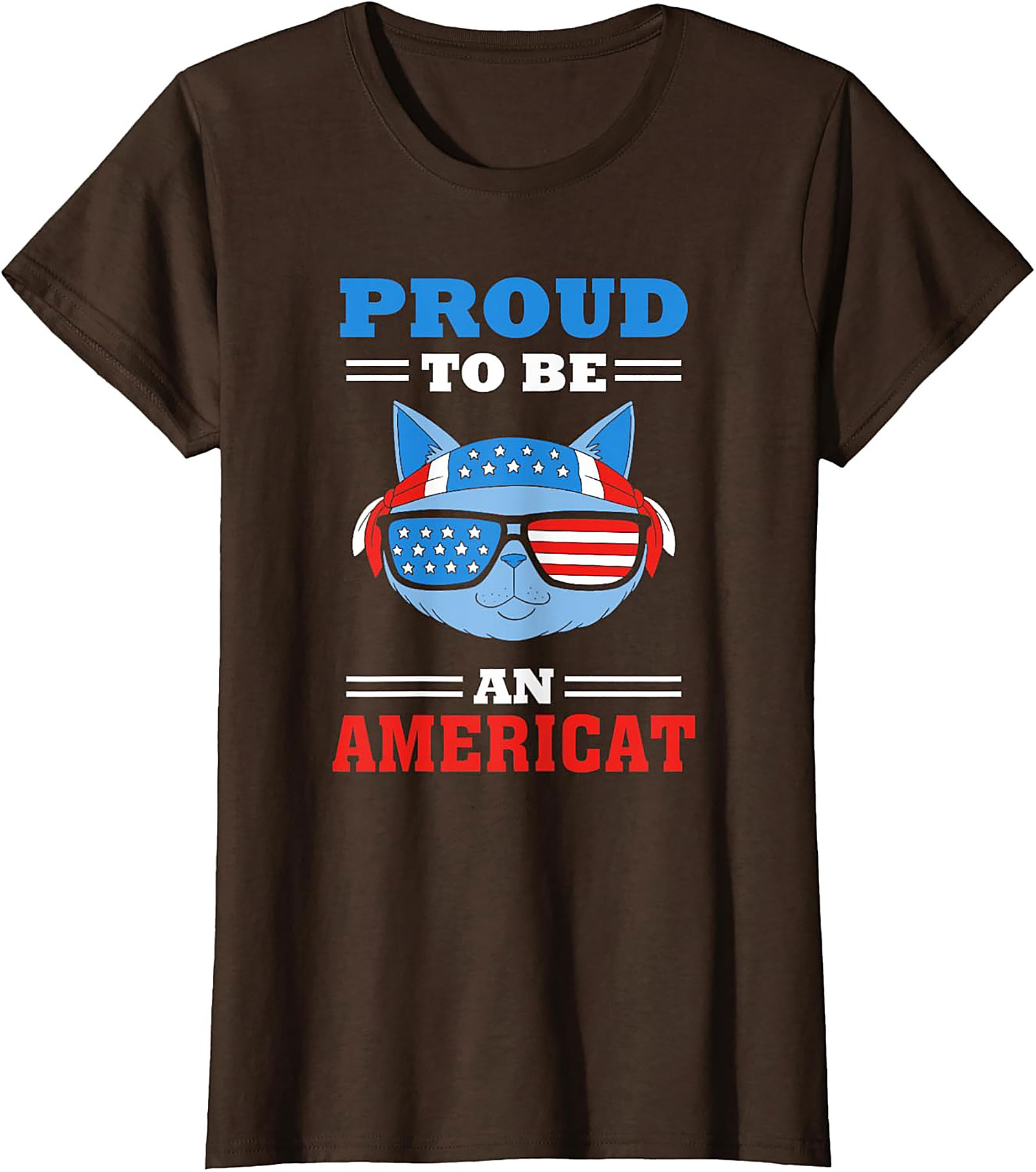 Americat Funny Graphic Tee | Patriotic Cat Unisex Shirt