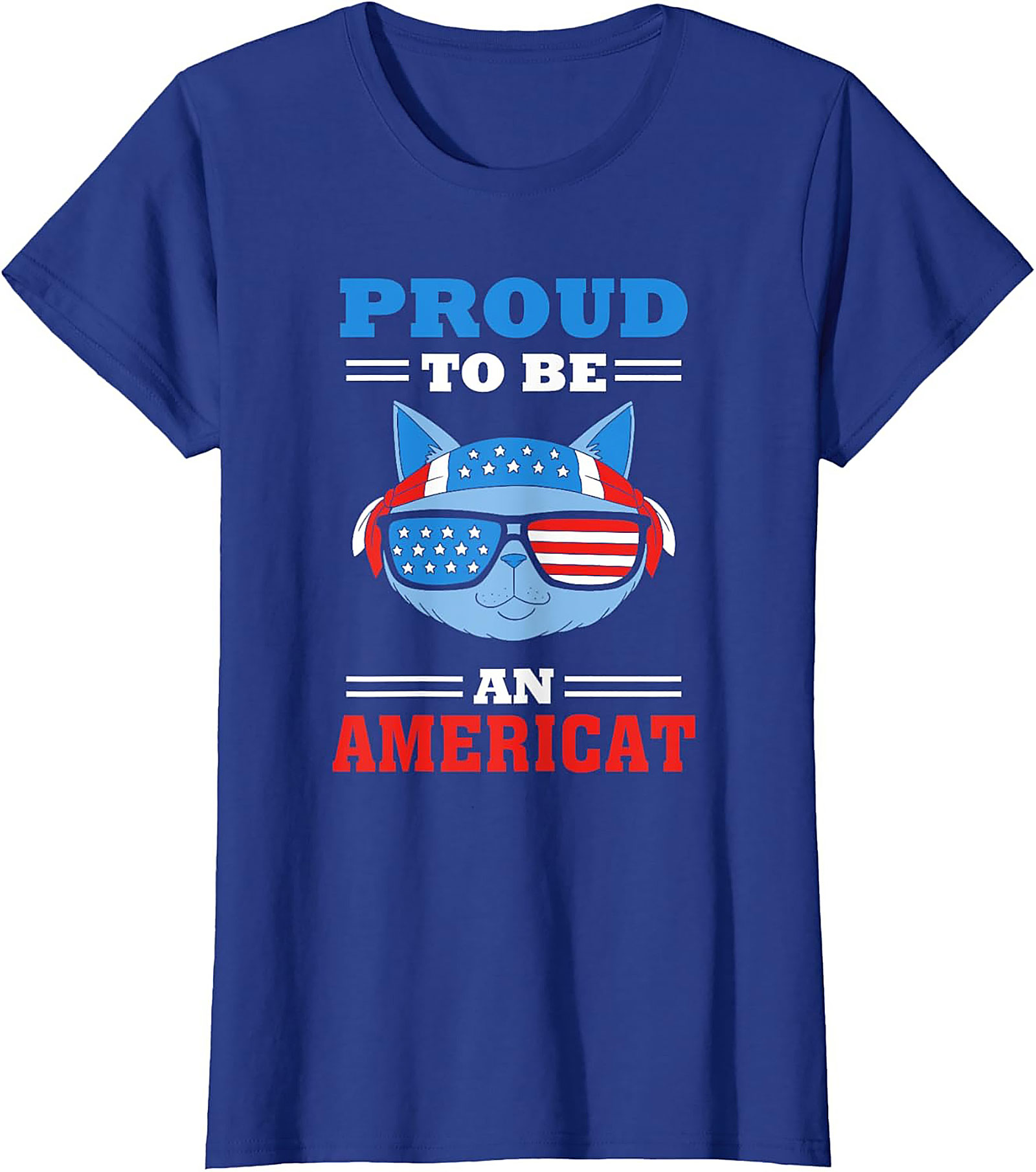 Americat Funny Graphic Tee | Patriotic Cat Unisex Shirt