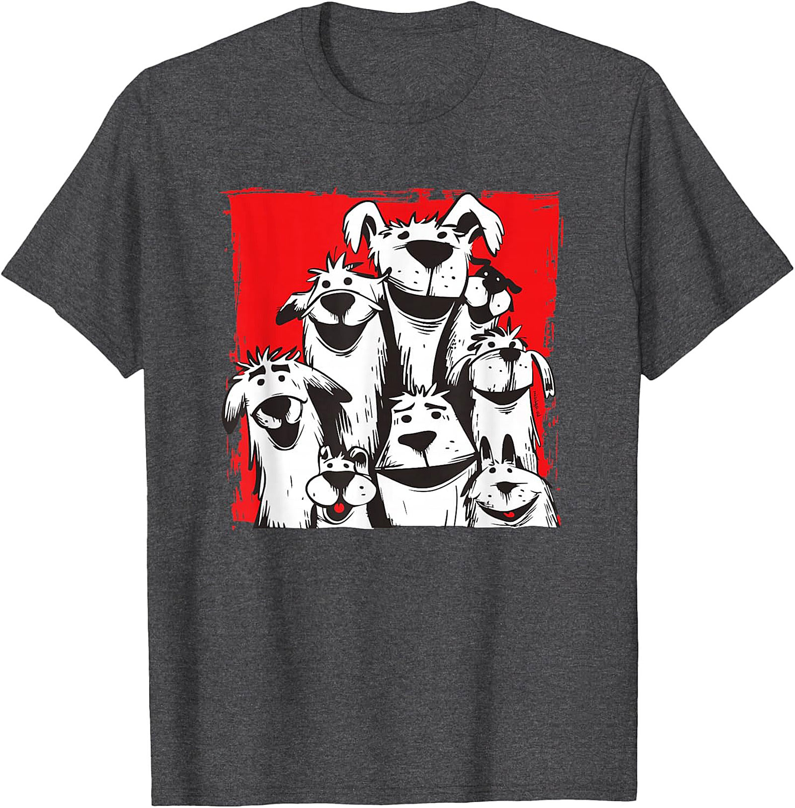 Funny Dog Pack Graphic Tee - The Whole Gang Unisex Shirt