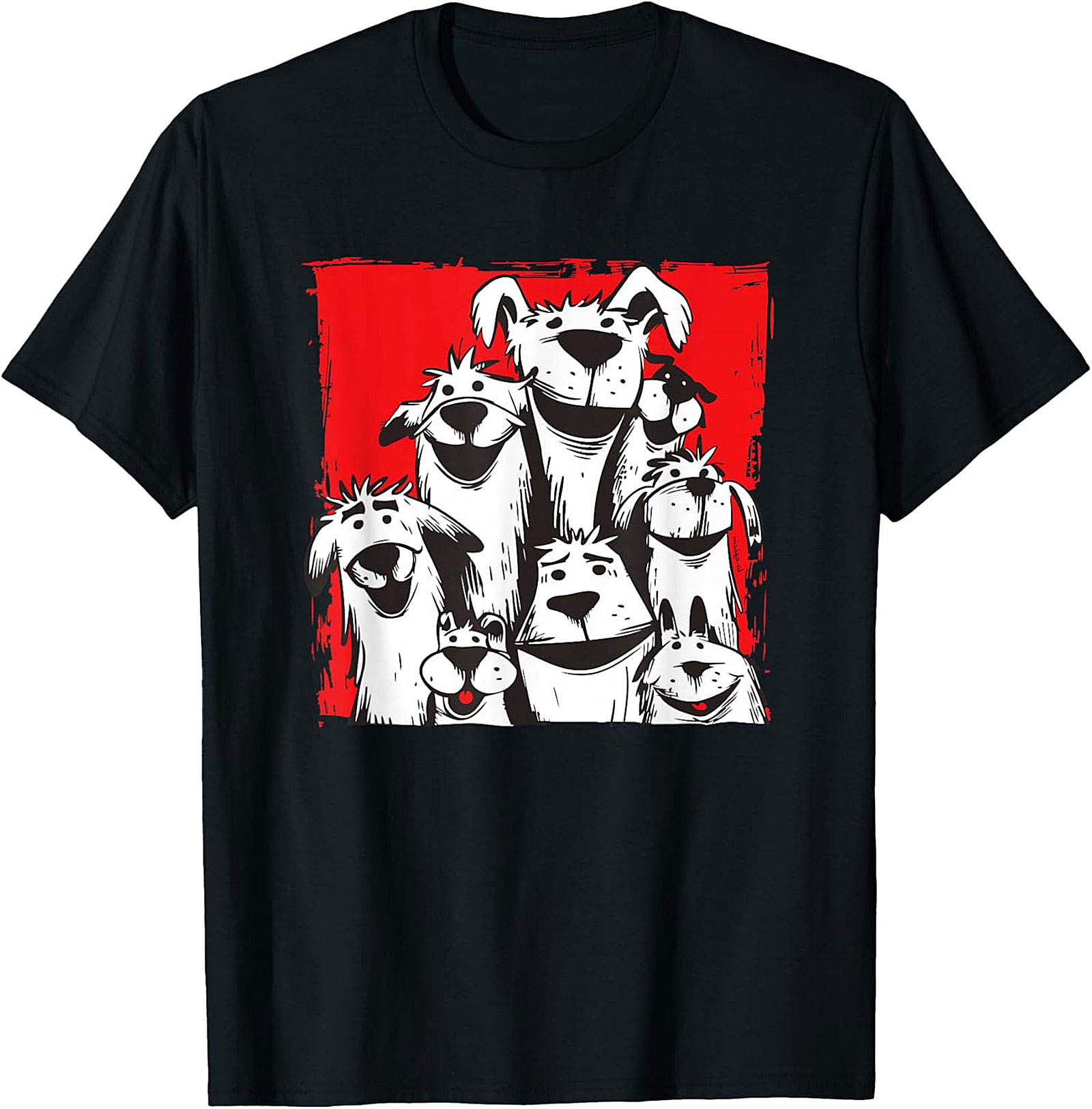 Funny Dog Pack Graphic Tee - The Whole Gang Unisex Shirt