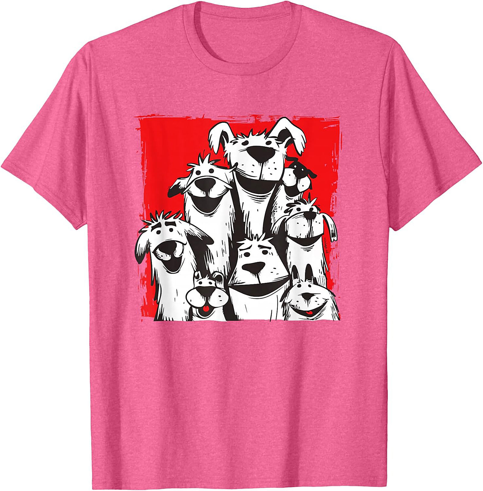 Funny Dog Pack Graphic Tee - The Whole Gang Unisex Shirt