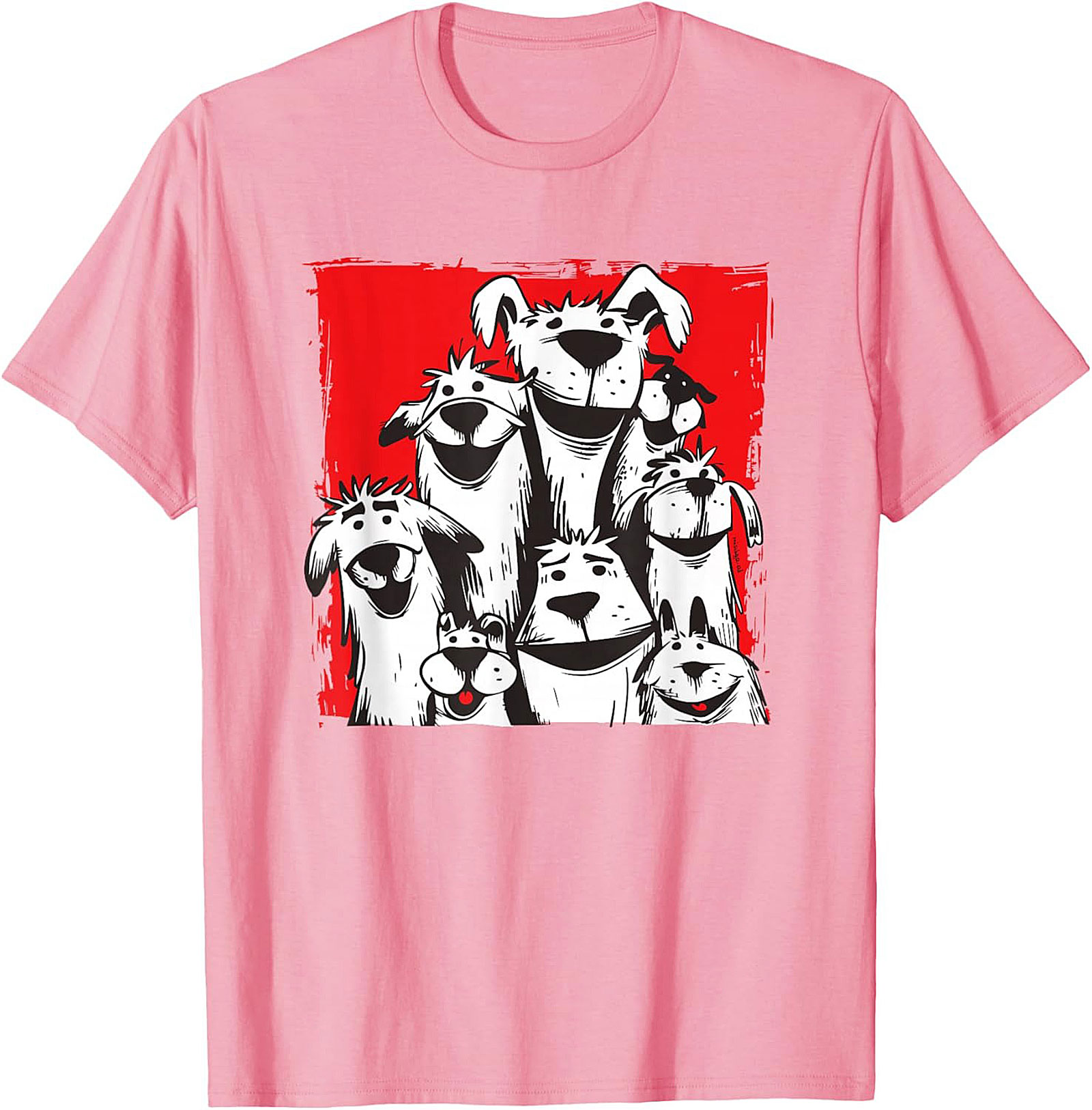 Funny Dog Pack Graphic Tee - The Whole Gang Unisex Shirt