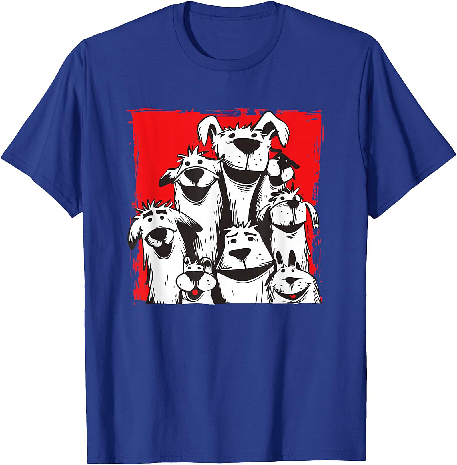 Funny Dog Pack Graphic Tee - The Whole Gang Unisex Shirt