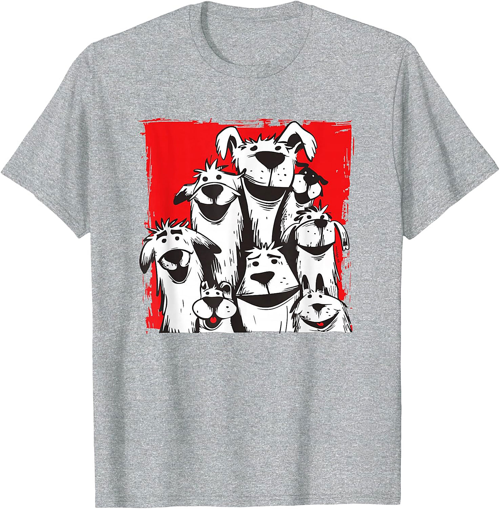 Funny Dog Pack Graphic Tee - The Whole Gang Unisex Shirt