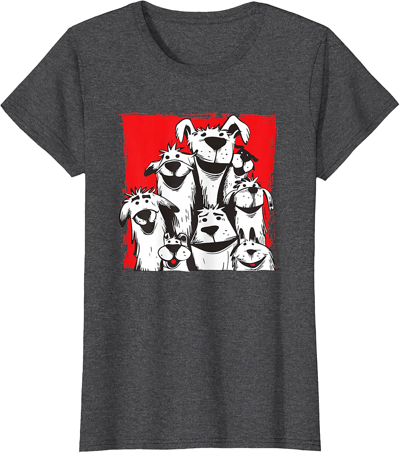 Funny Dog Pack Graphic Tee - The Whole Gang Unisex Shirt