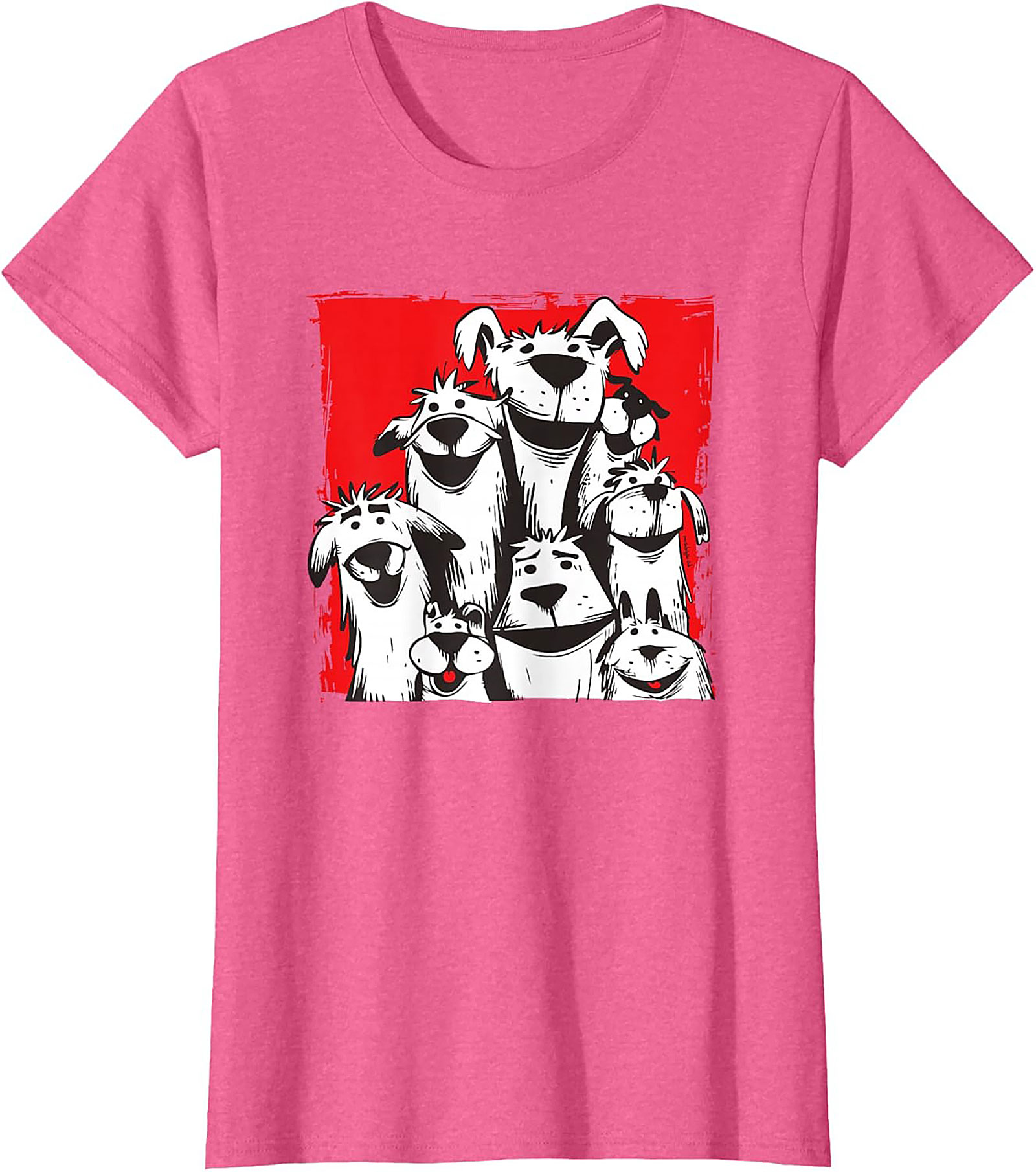 Funny Dog Pack Graphic Tee - The Whole Gang Unisex Shirt