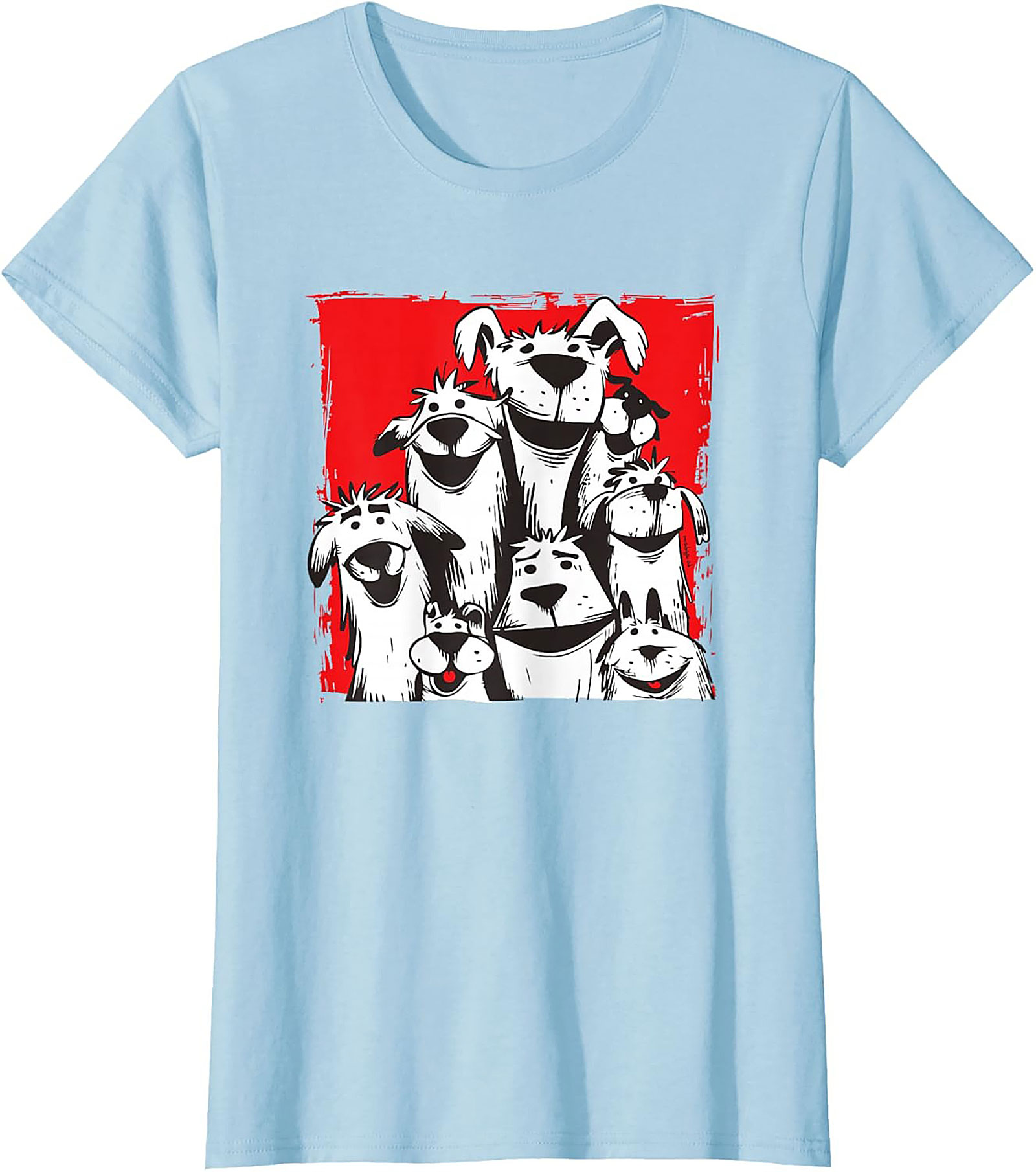 Funny Dog Pack Graphic Tee - The Whole Gang Unisex Shirt