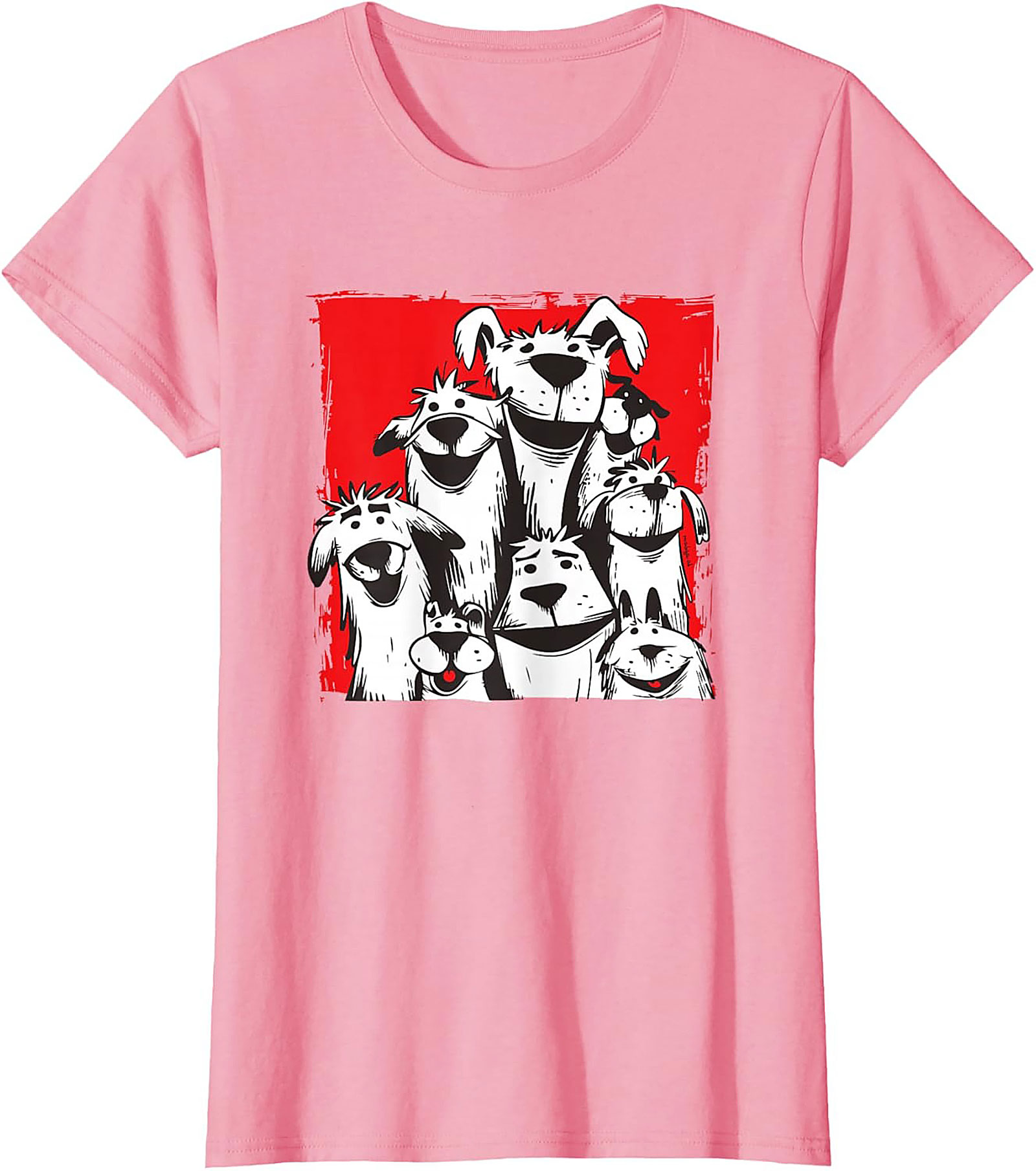 Funny Dog Pack Graphic Tee - The Whole Gang Unisex Shirt