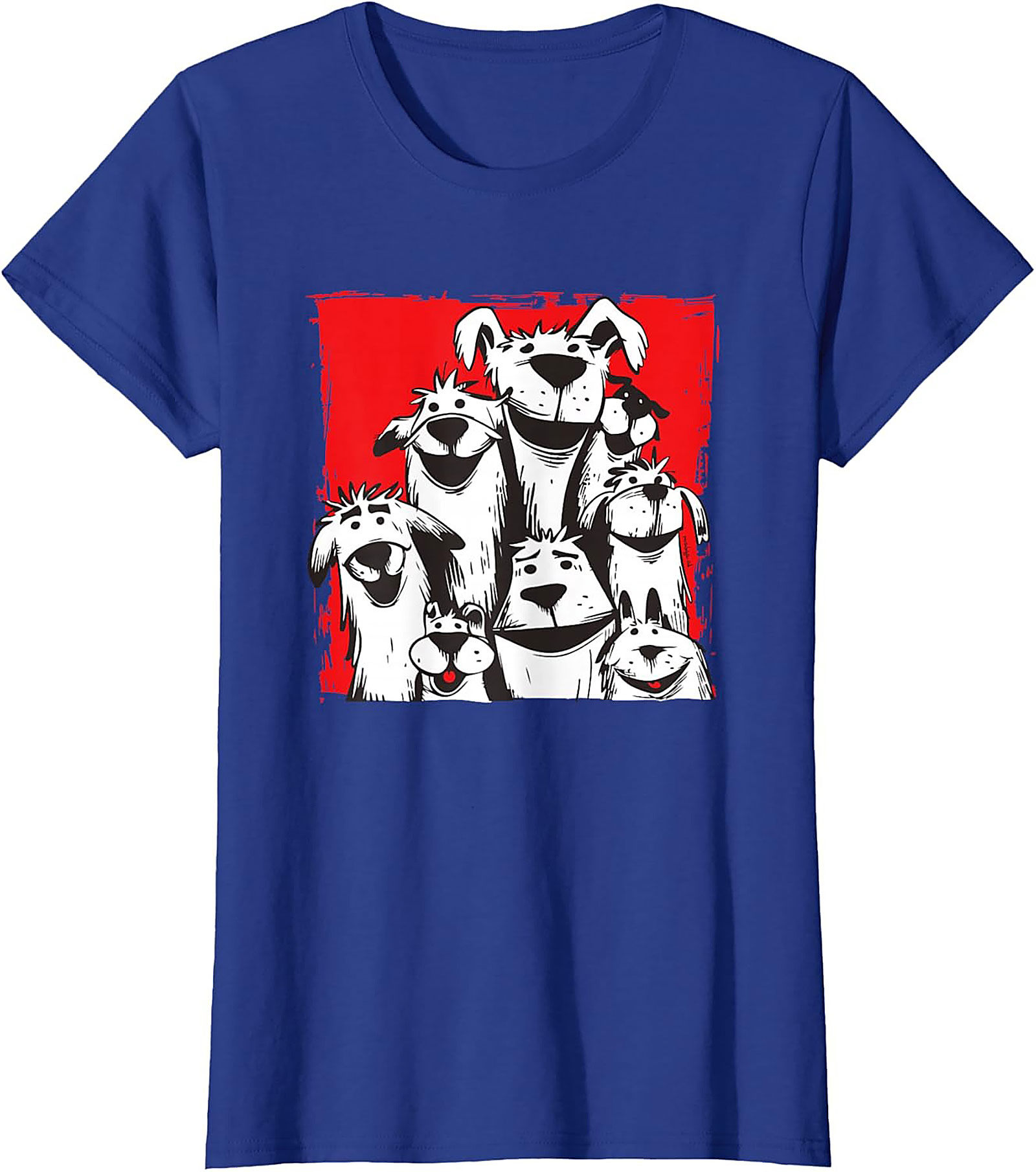 Funny Dog Pack Graphic Tee - The Whole Gang Unisex Shirt