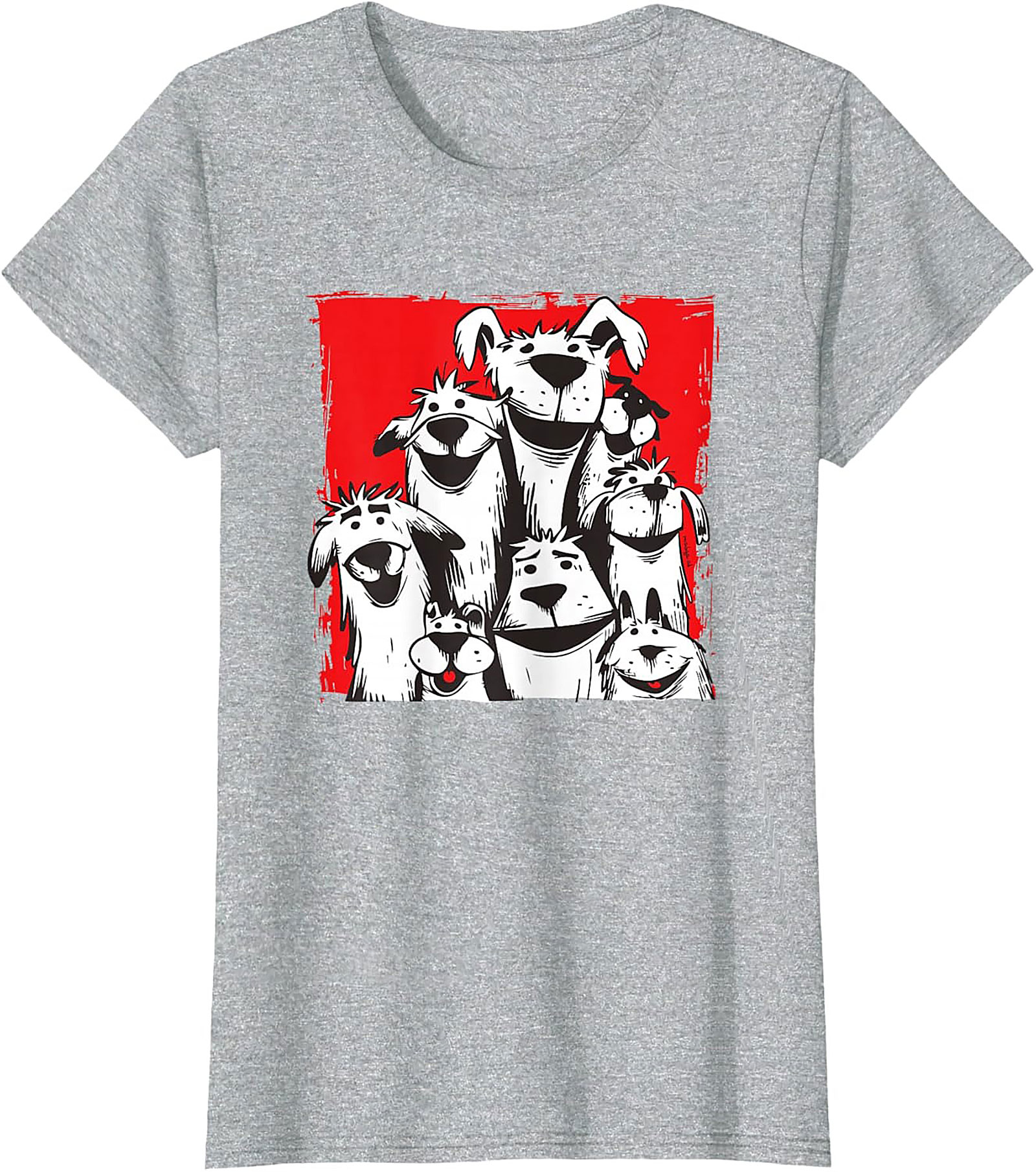 Funny Dog Pack Graphic Tee - The Whole Gang Unisex Shirt