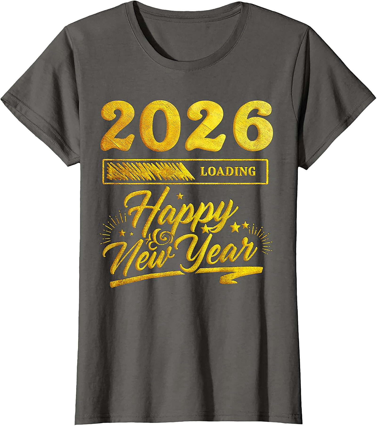 2026 Loading Happy New Year T-Shirt Funny Unisex Tee
