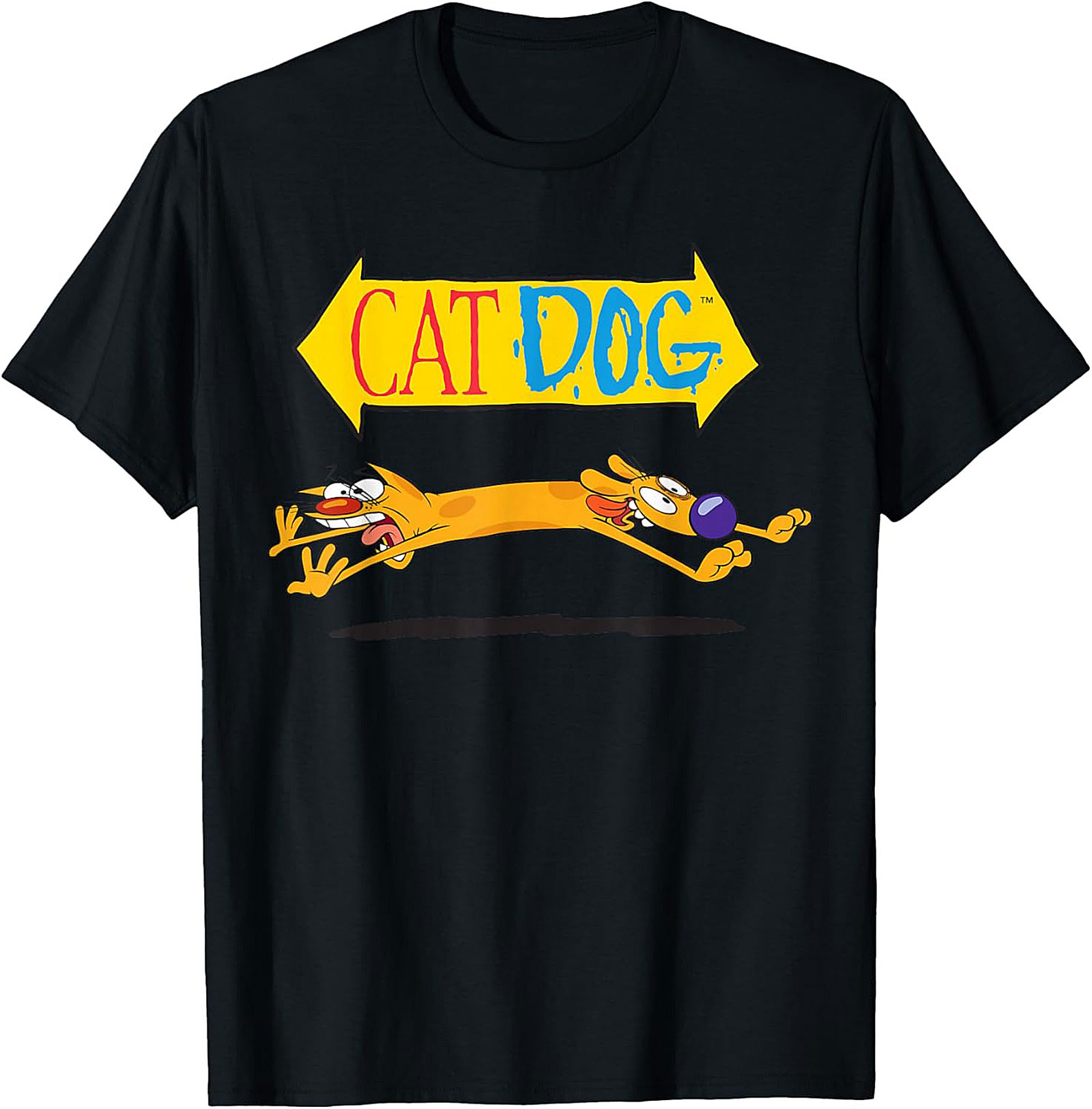 CatDog Cartoon T-shirt | Classic Nickelodeon Retro Graphic Tee