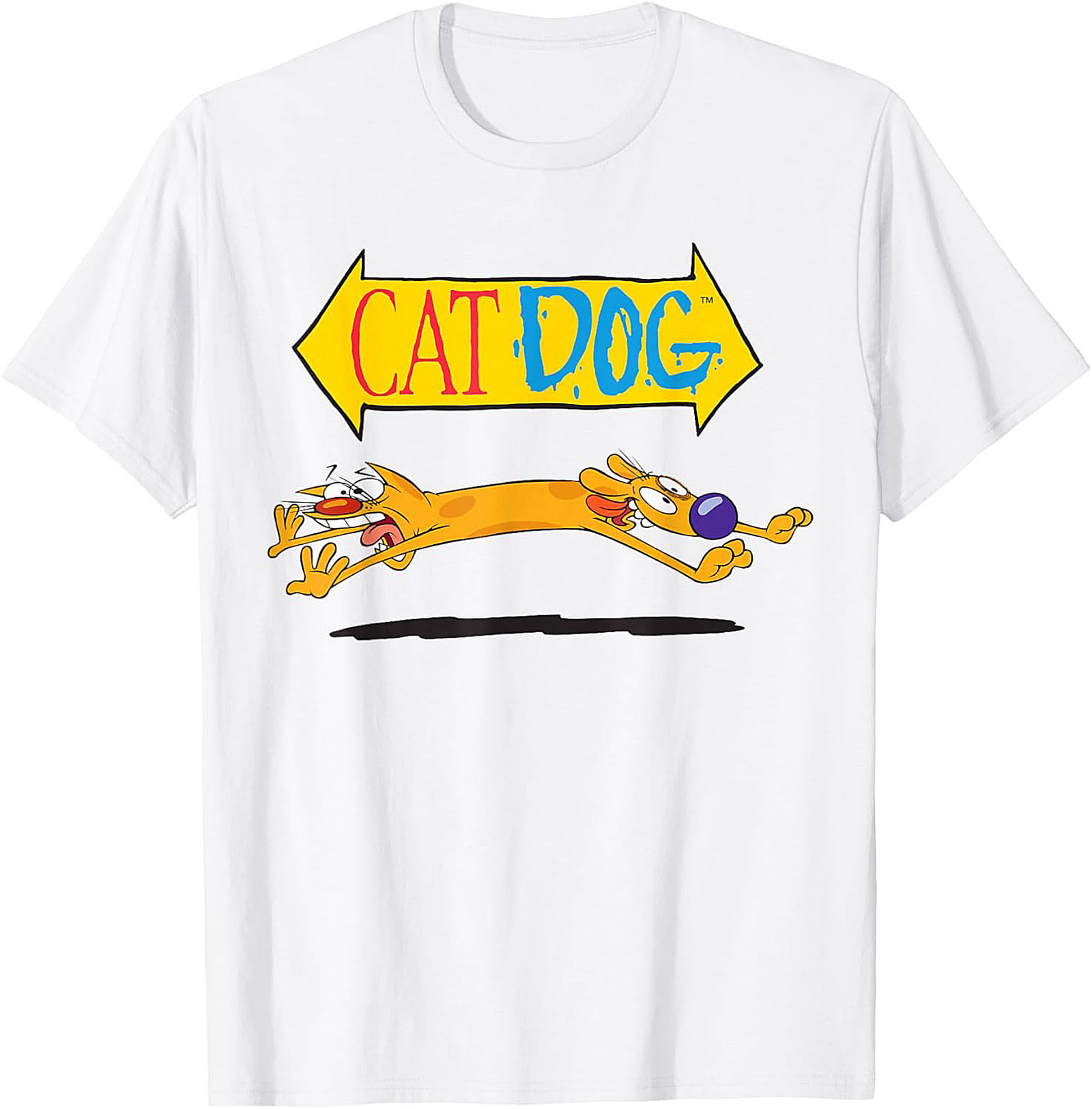 CatDog Cartoon T-shirt | Classic Nickelodeon Retro Graphic Tee
