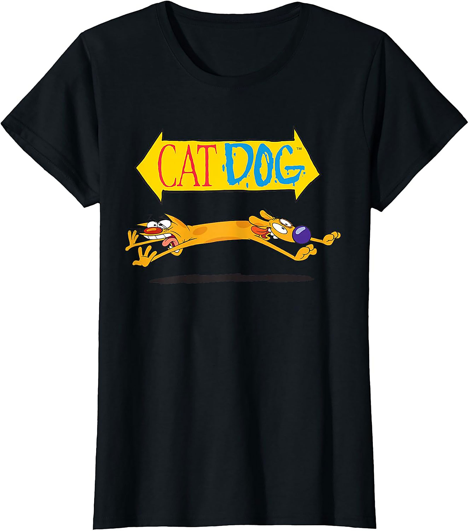 CatDog Cartoon T-shirt | Classic Nickelodeon Retro Graphic Tee