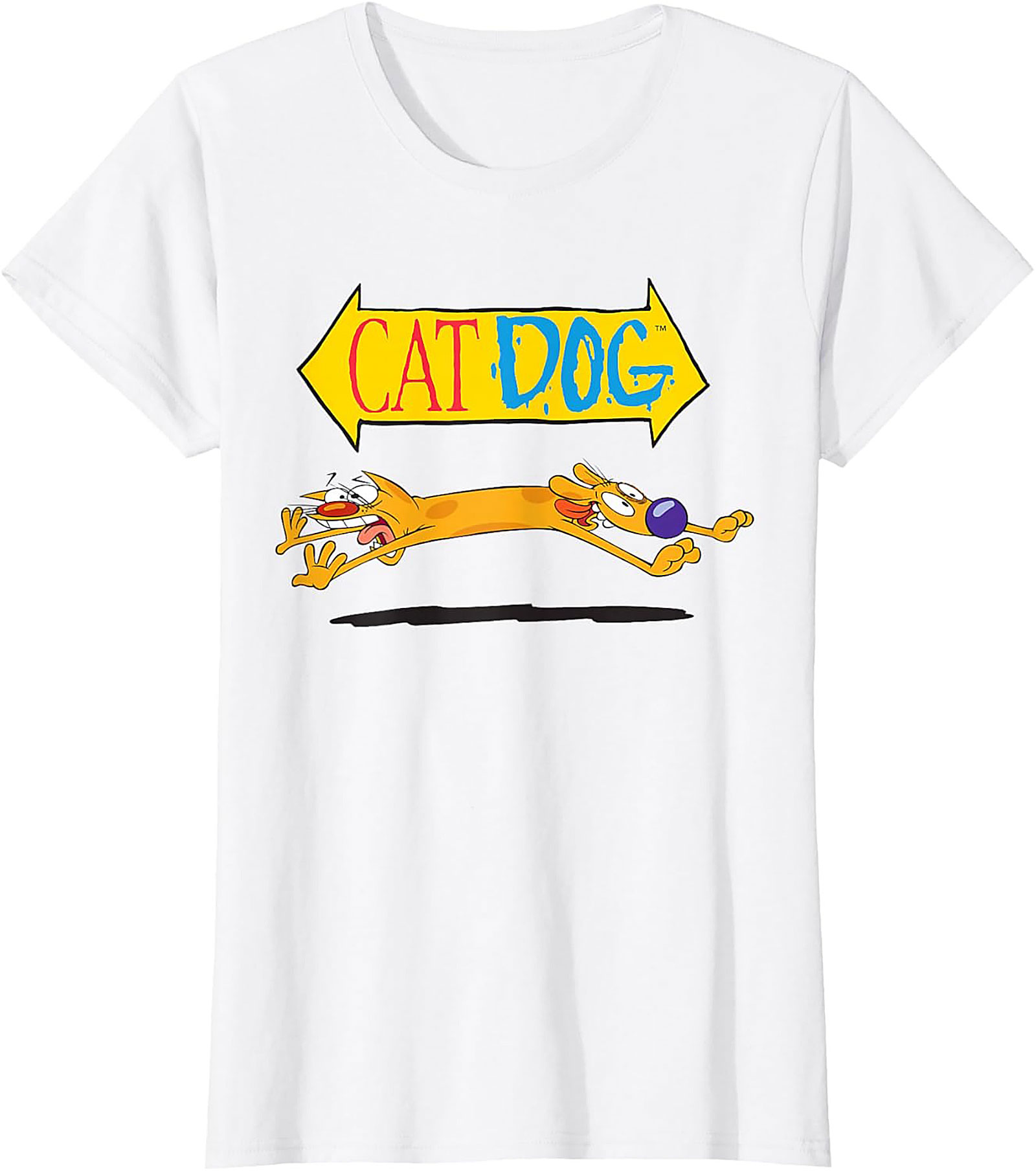 CatDog Cartoon T-shirt | Classic Nickelodeon Retro Graphic Tee
