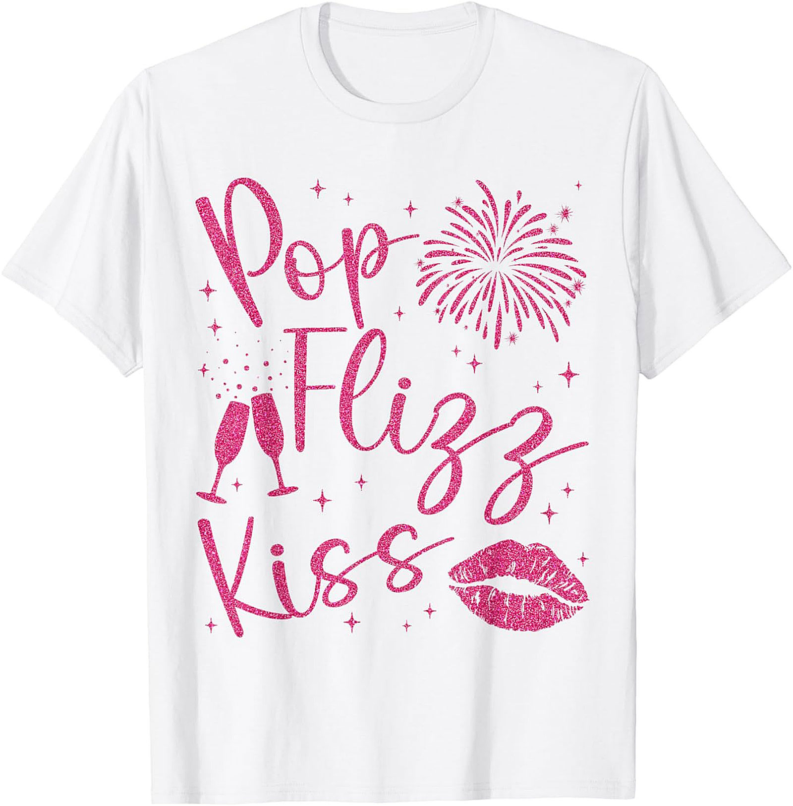 Pop Fizz Kiss New Year's Eve T-shirt NYE Party Tee