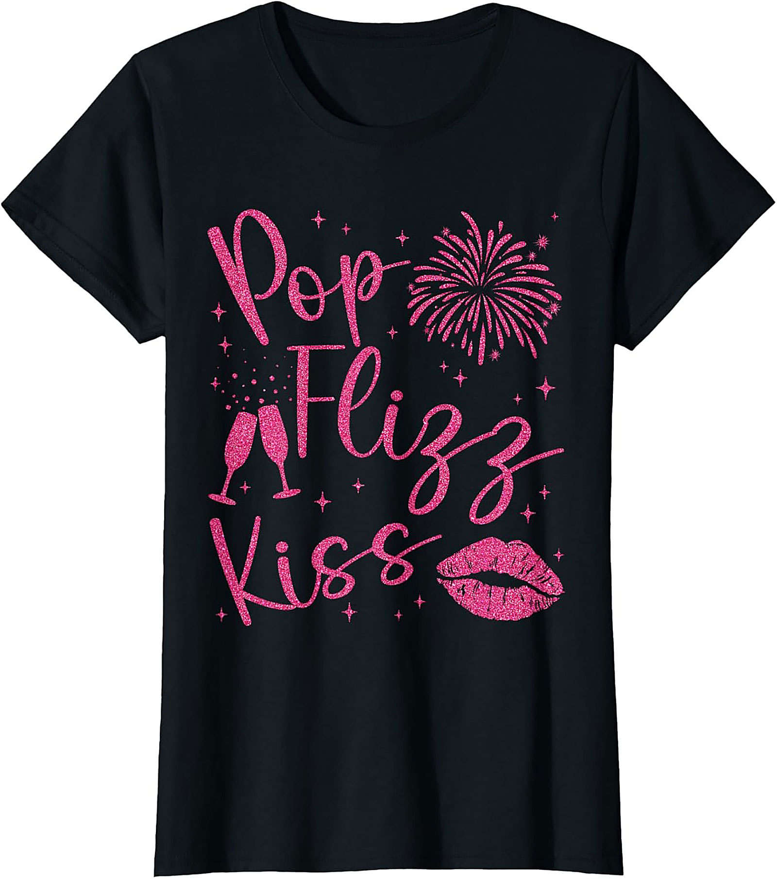 Pop Fizz Kiss New Year's Eve T-shirt NYE Party Tee