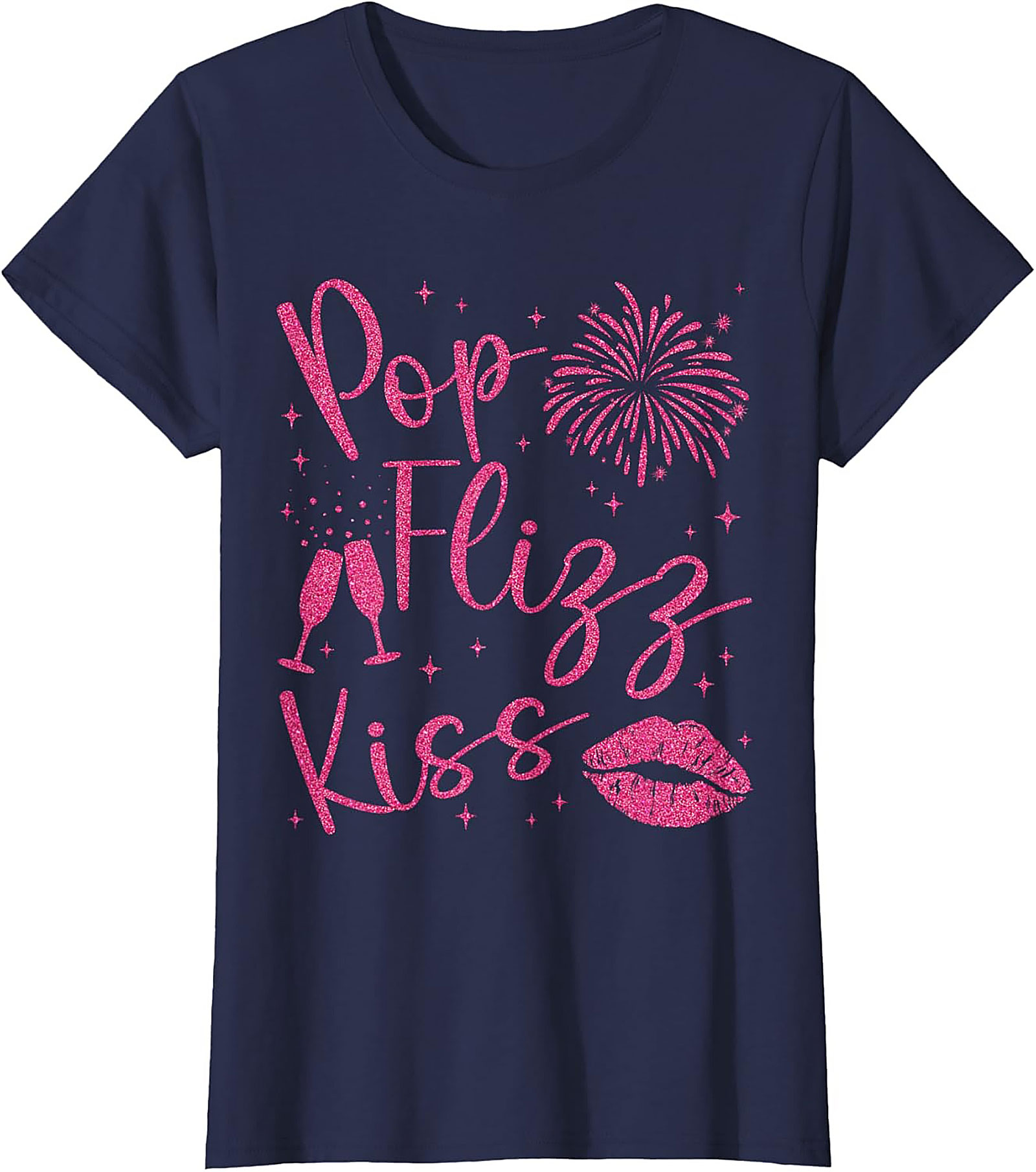 Pop Fizz Kiss New Year's Eve T-shirt NYE Party Tee