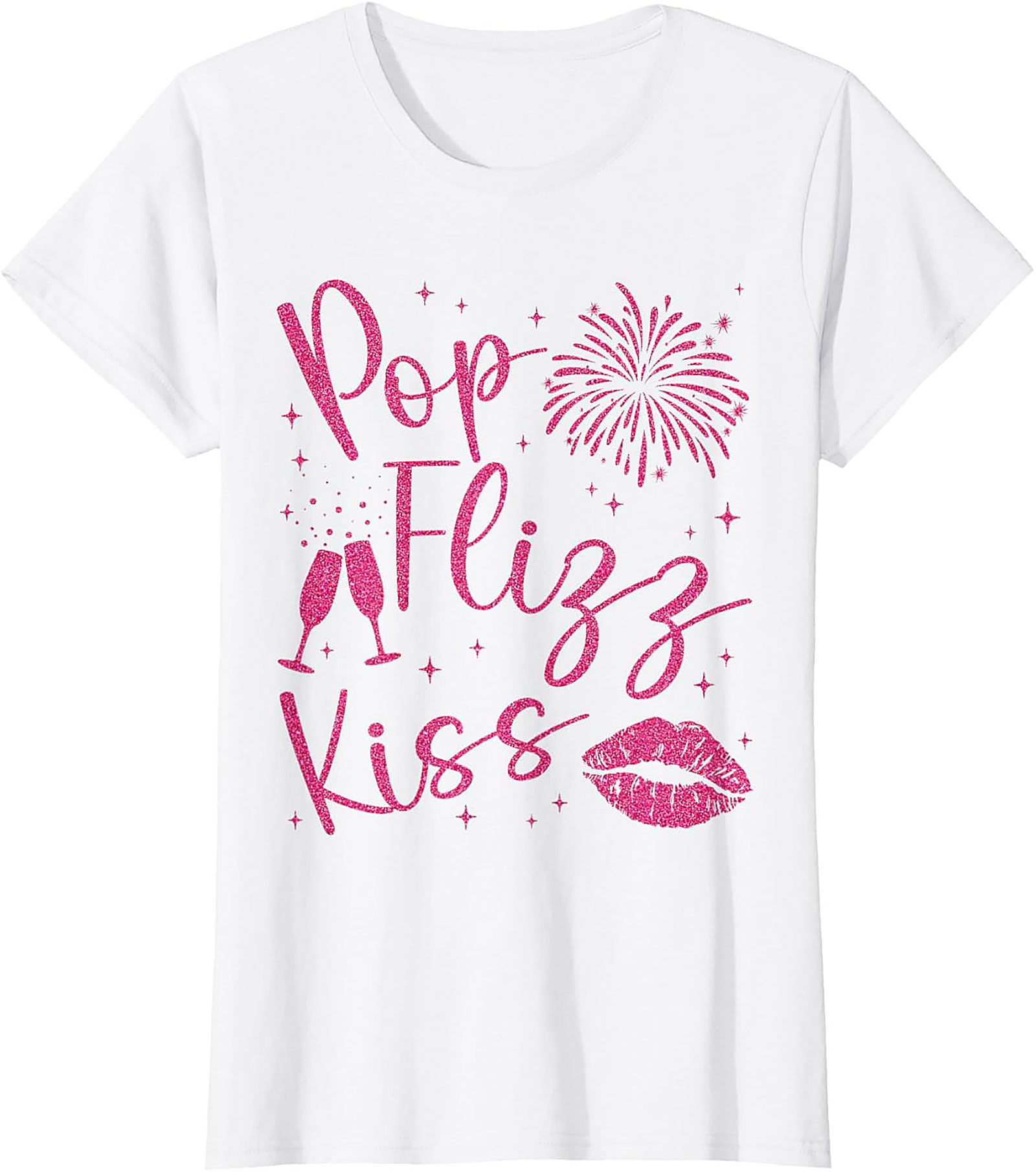 Pop Fizz Kiss New Year's Eve T-shirt NYE Party Tee