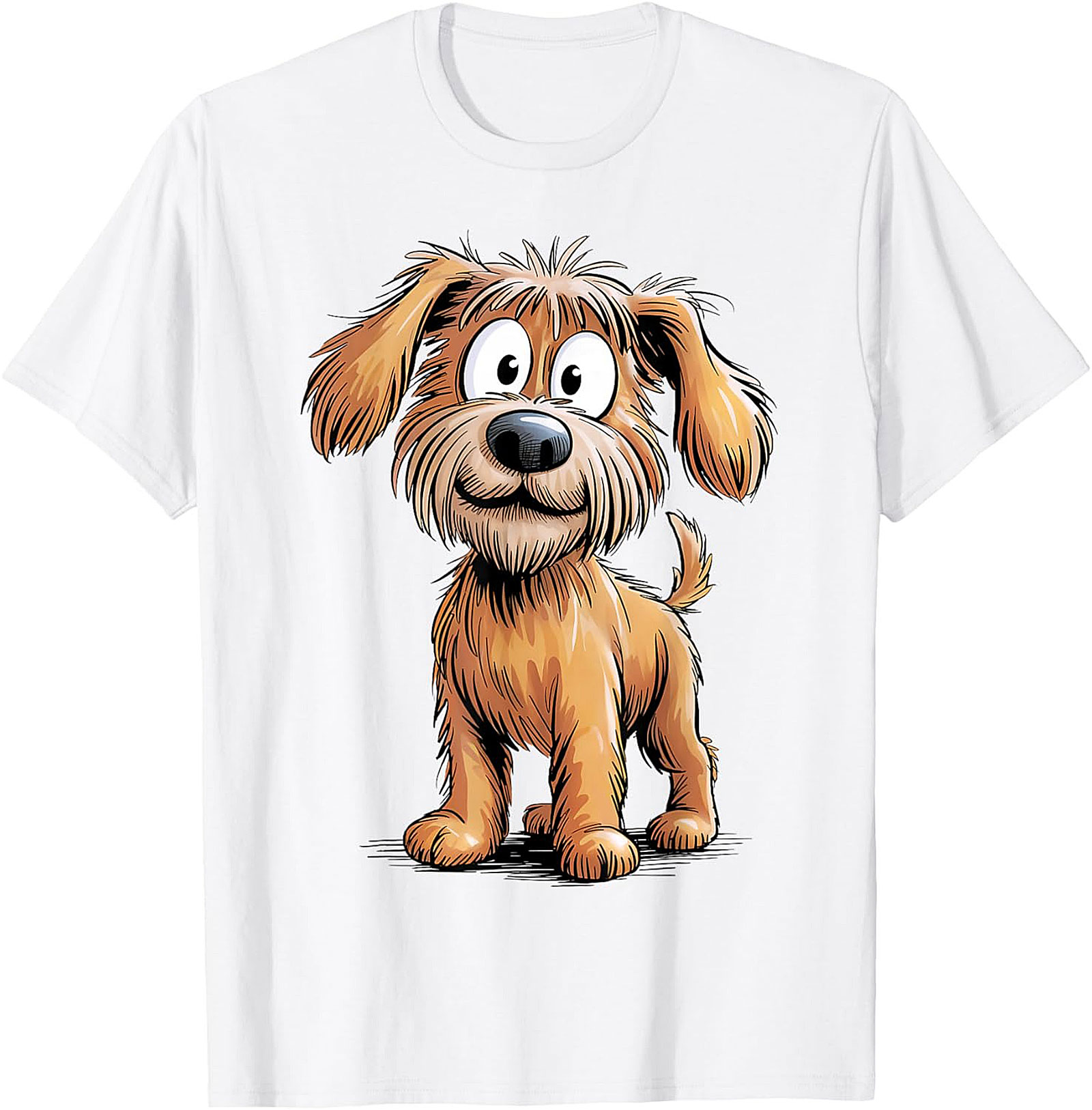 Cute Scruffy Dog Graphic Tee | Adorable Shaggy Terrier Unisex Shirt
