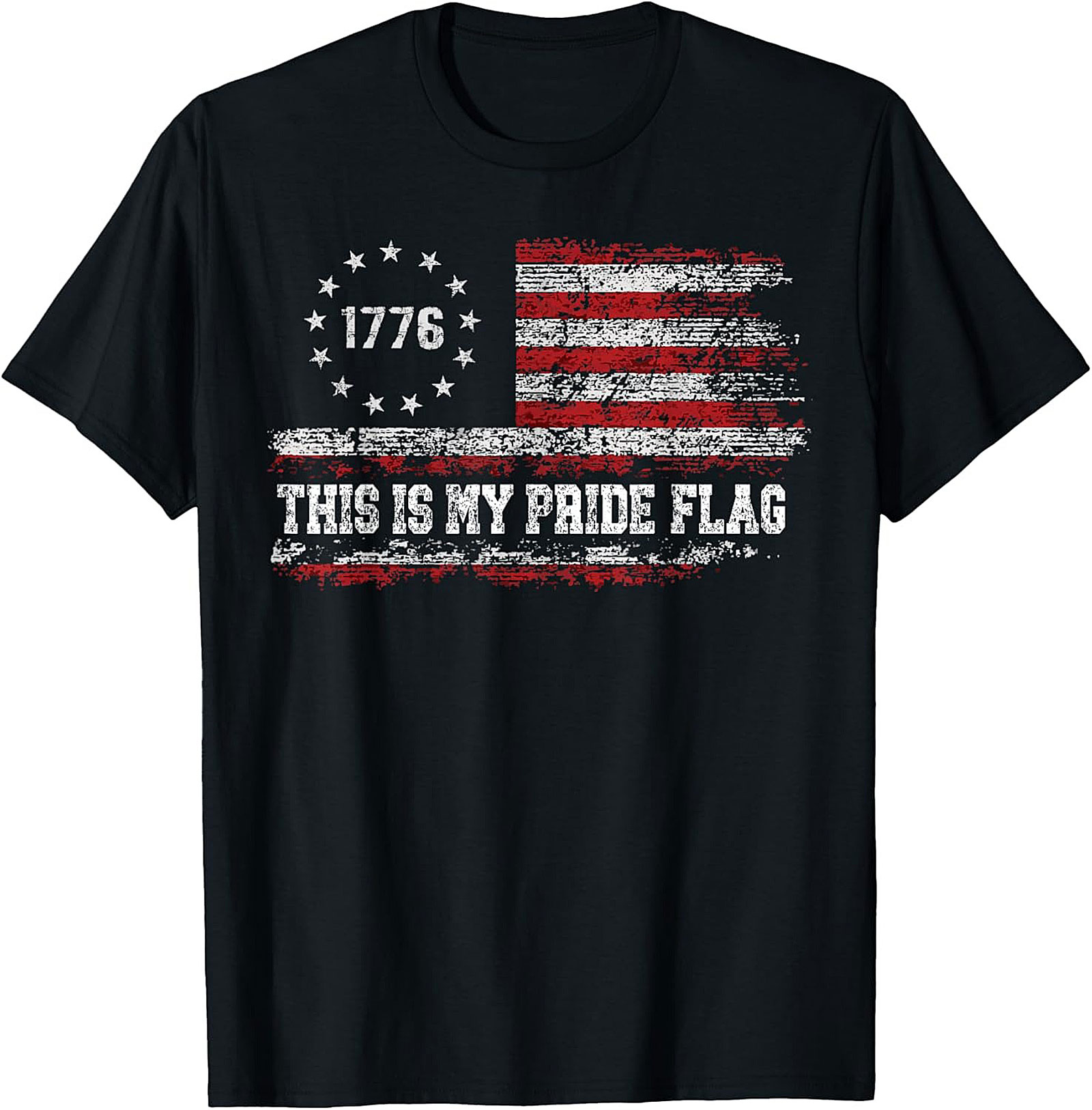 1776 Pride Flag Graphic Tee | Patriotic American Shirt