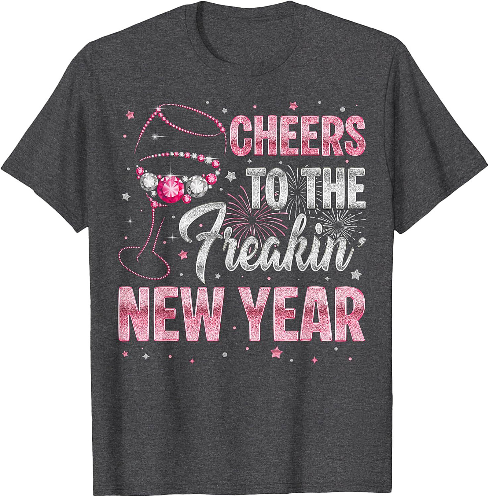 Funny "Cheers To The New Year" Graphic Tee NYE Shirt