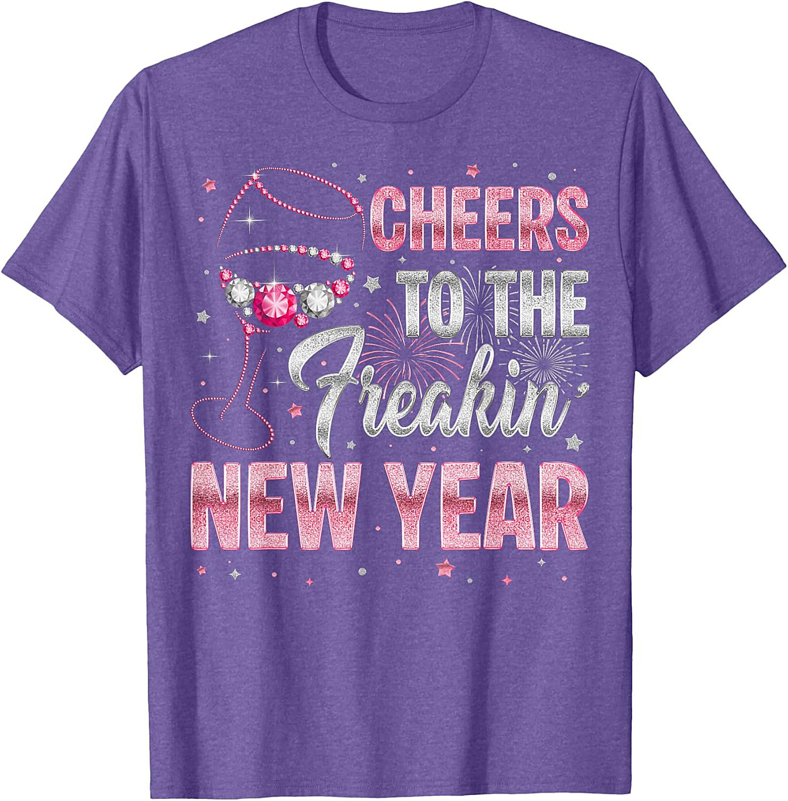 Funny "Cheers To The New Year" Graphic Tee NYE Shirt