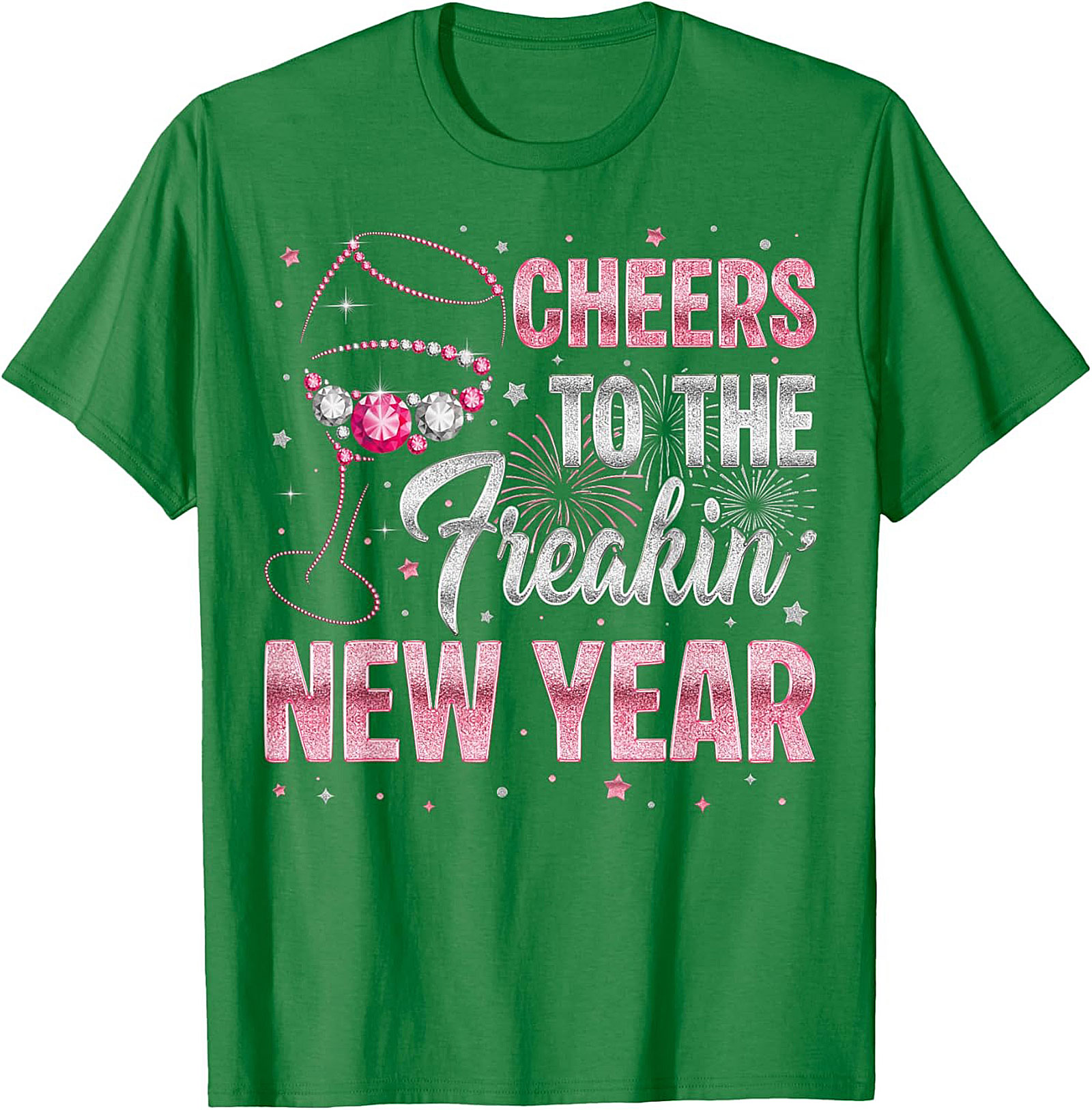 Funny "Cheers To The New Year" Graphic Tee NYE Shirt