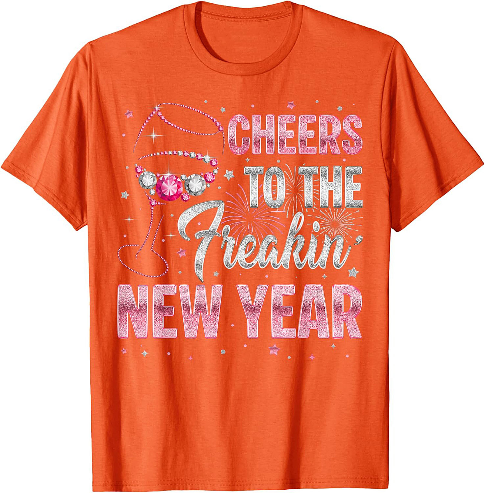Funny "Cheers To The New Year" Graphic Tee NYE Shirt