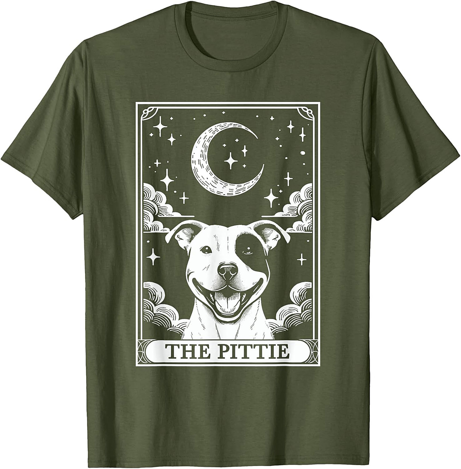 The Pittie Tarot Card T-Shirt – Celestial Pitbull Dog Lover Graphic Tee