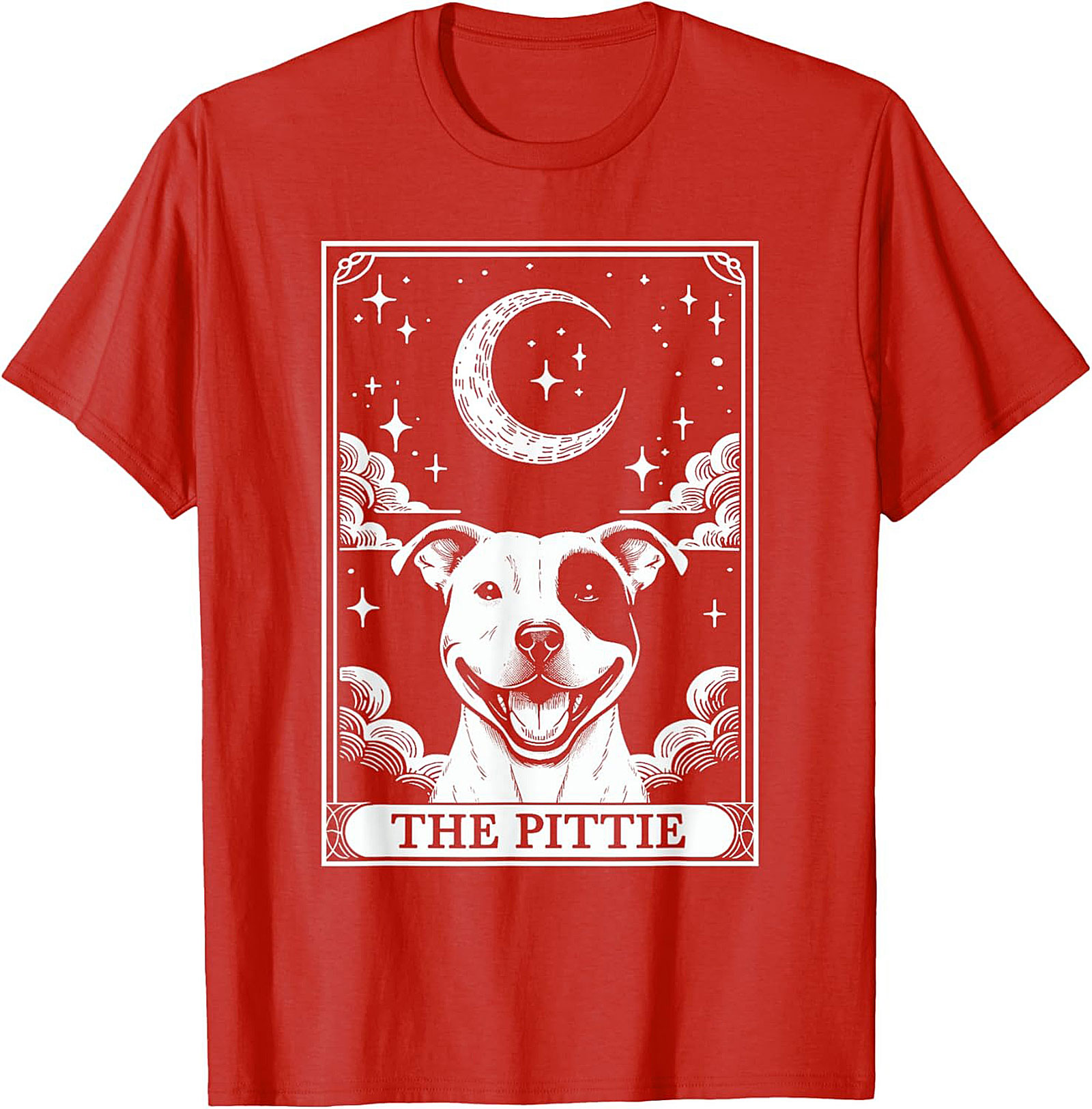 The Pittie Tarot Card T-Shirt – Celestial Pitbull Dog Lover Graphic Tee