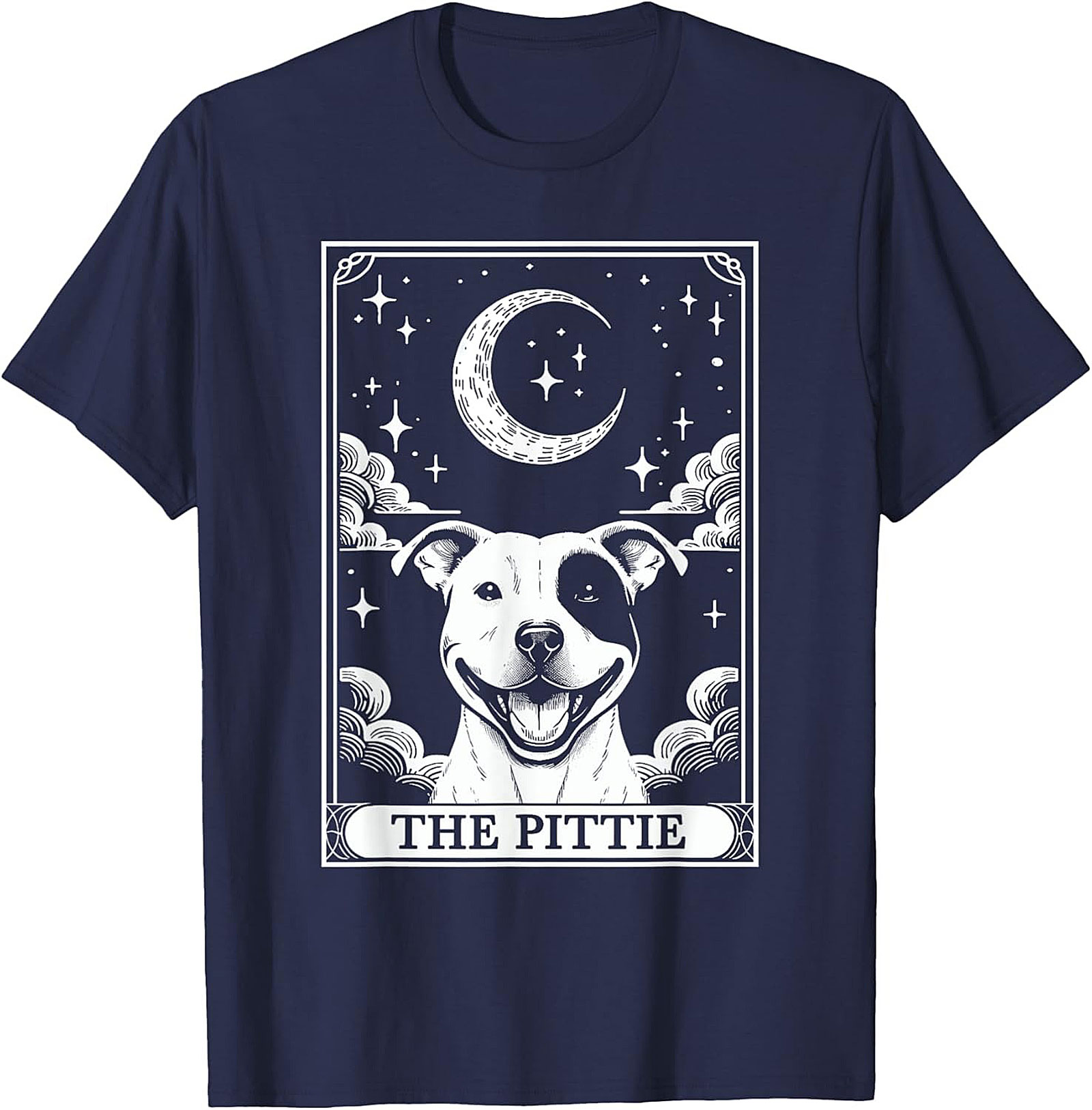 The Pittie Tarot Card T-Shirt – Celestial Pitbull Dog Lover Graphic Tee