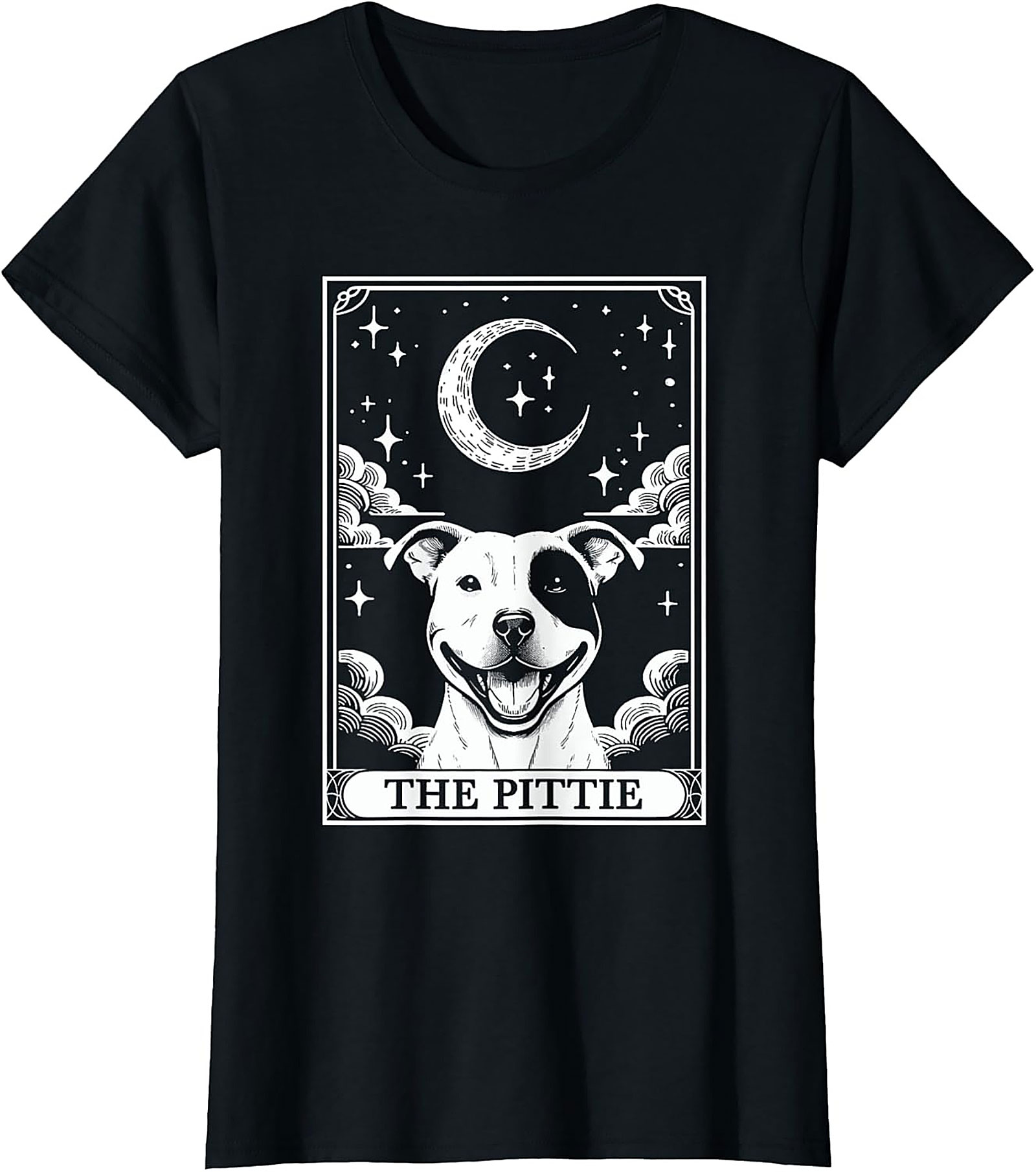 The Pittie Tarot Card T-Shirt – Celestial Pitbull Dog Lover Graphic Tee