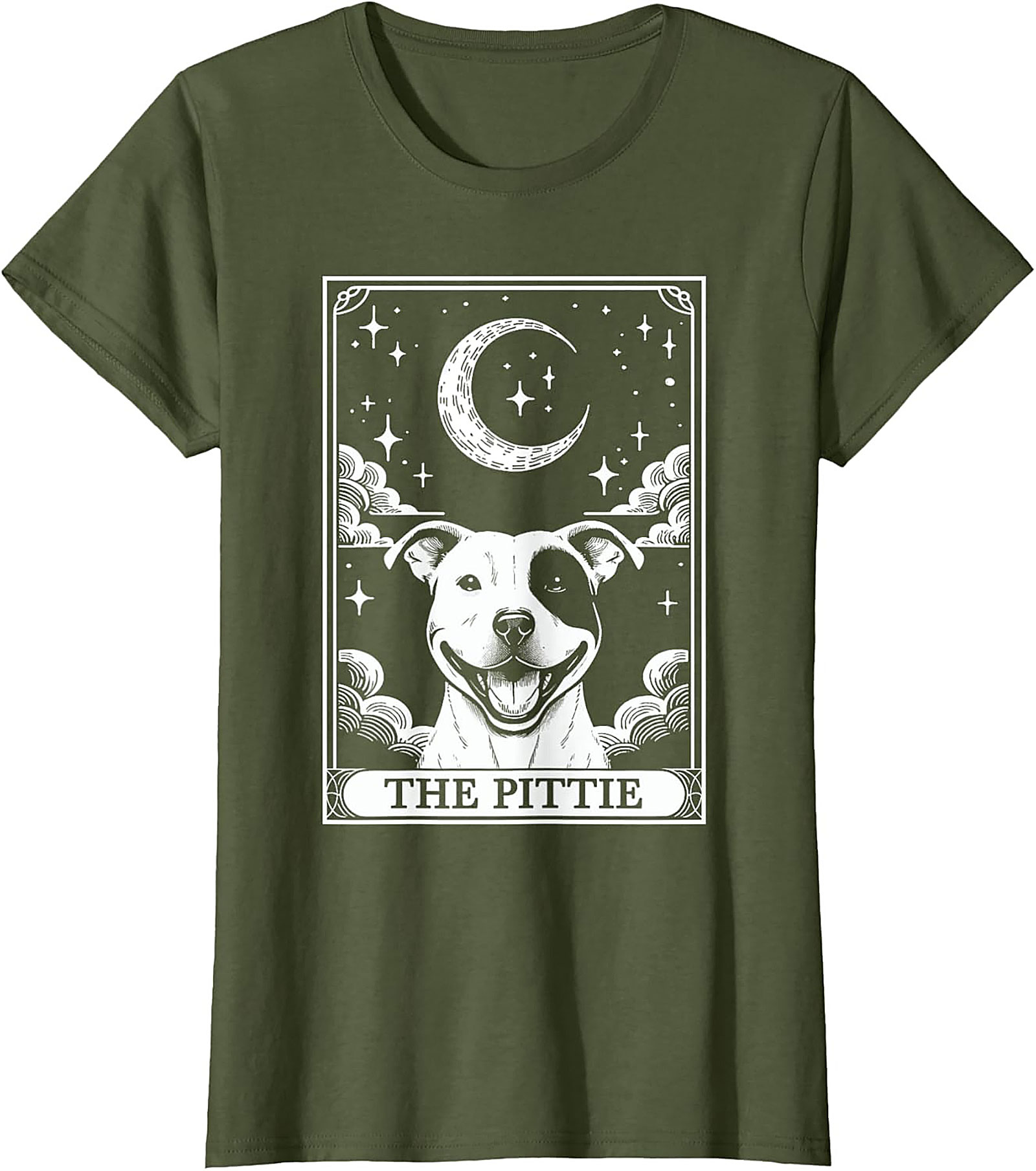 The Pittie Tarot Card T-Shirt – Celestial Pitbull Dog Lover Graphic Tee