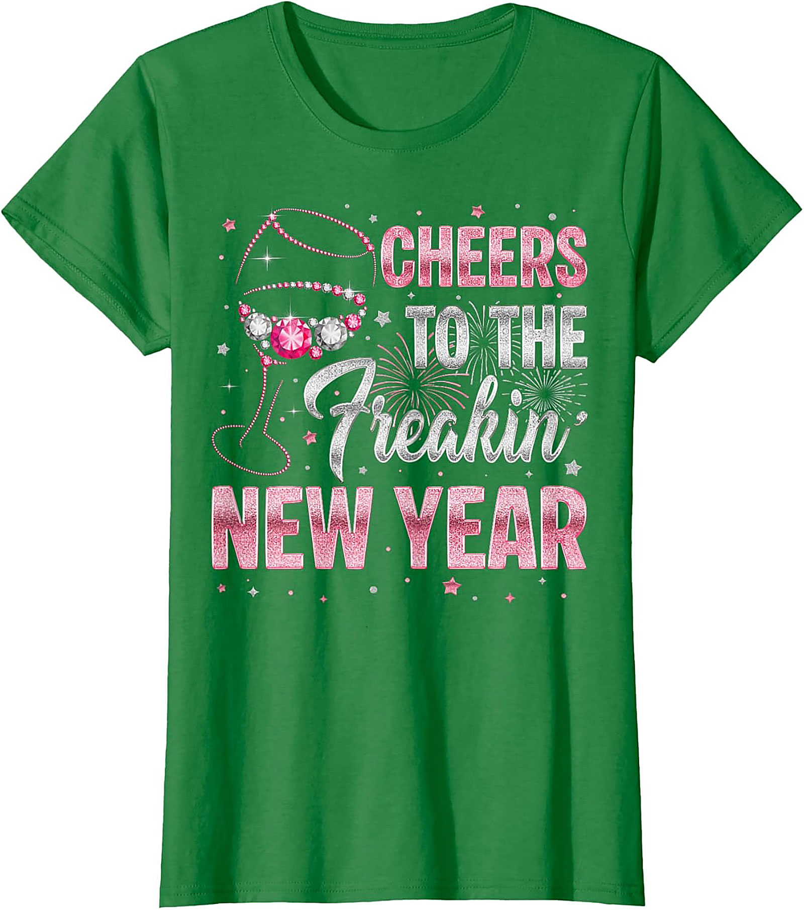 Funny "Cheers To The New Year" Graphic Tee NYE Shirt