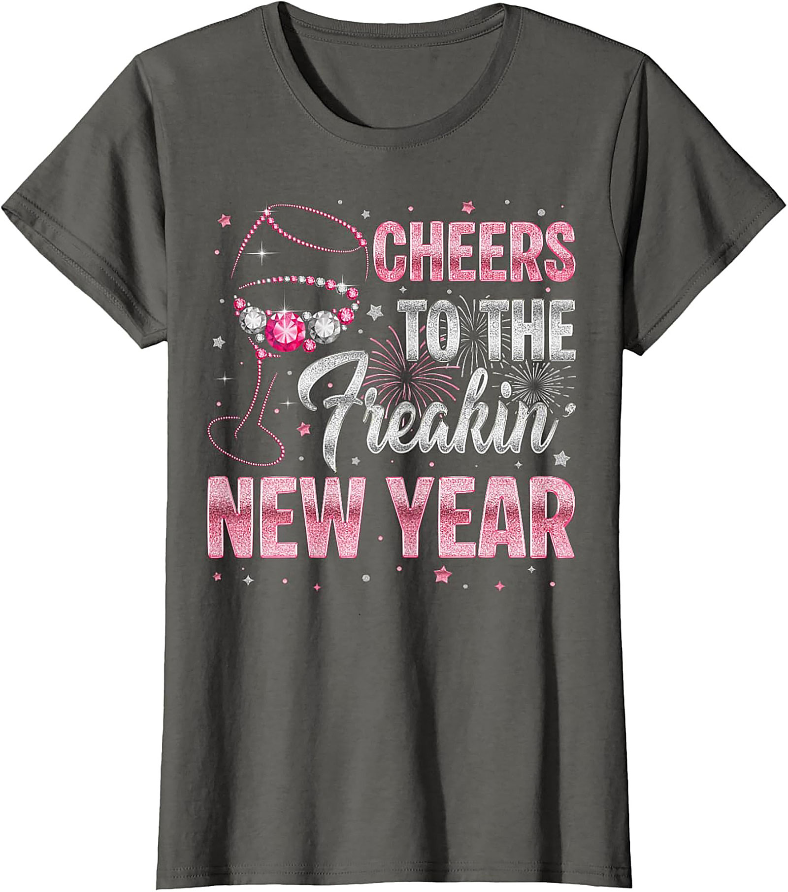 Funny "Cheers To The New Year" Graphic Tee NYE Shirt