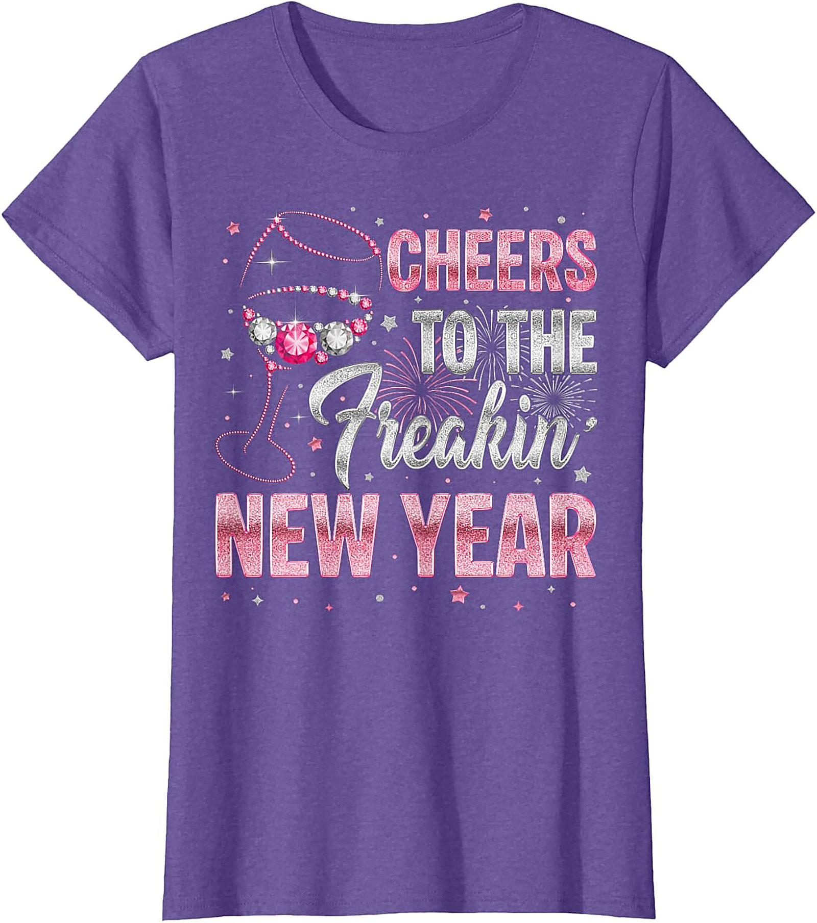 Funny "Cheers To The New Year" Graphic Tee NYE Shirt