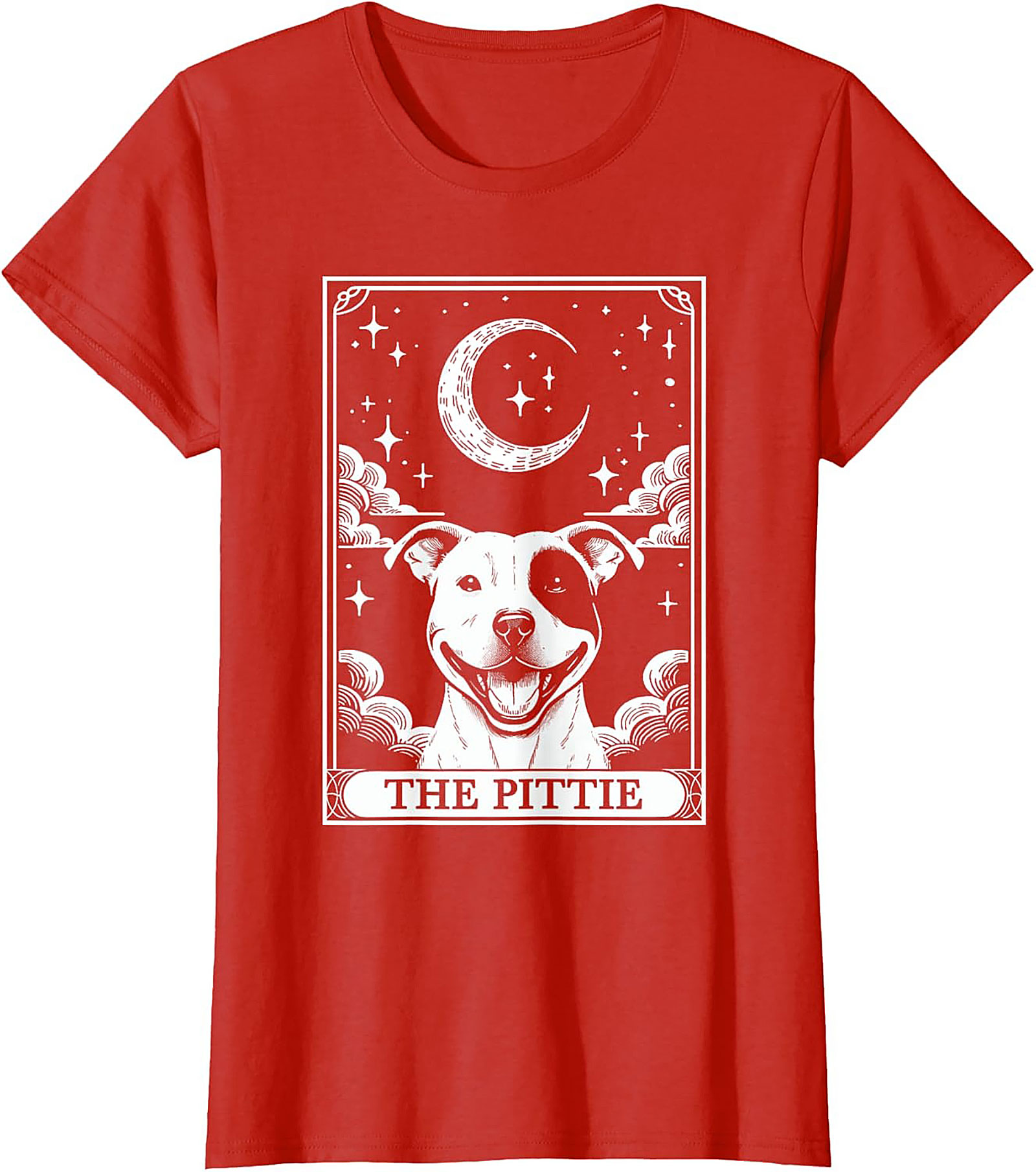 The Pittie Tarot Card T-Shirt – Celestial Pitbull Dog Lover Graphic Tee