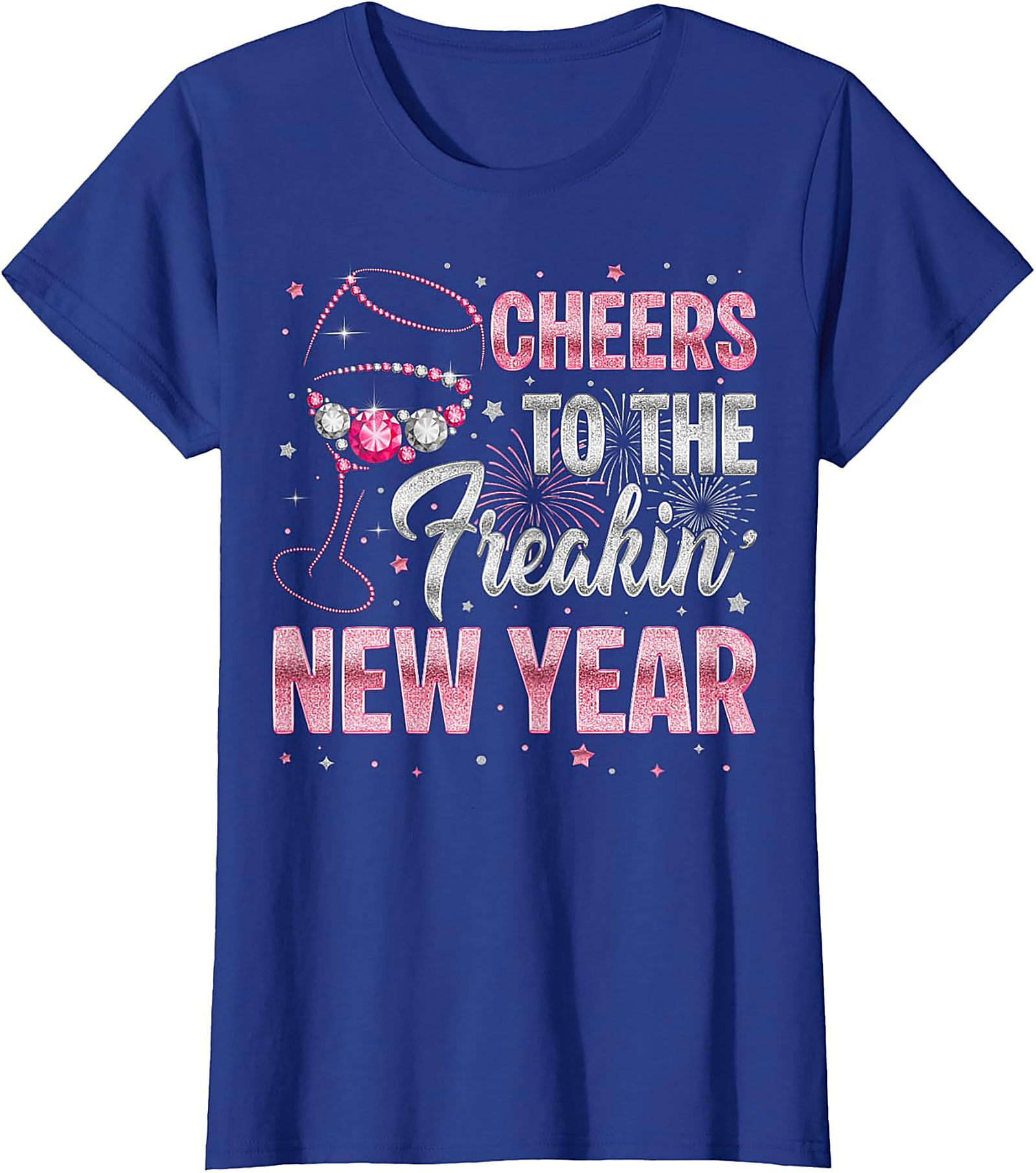 Funny "Cheers To The New Year" Graphic Tee NYE Shirt