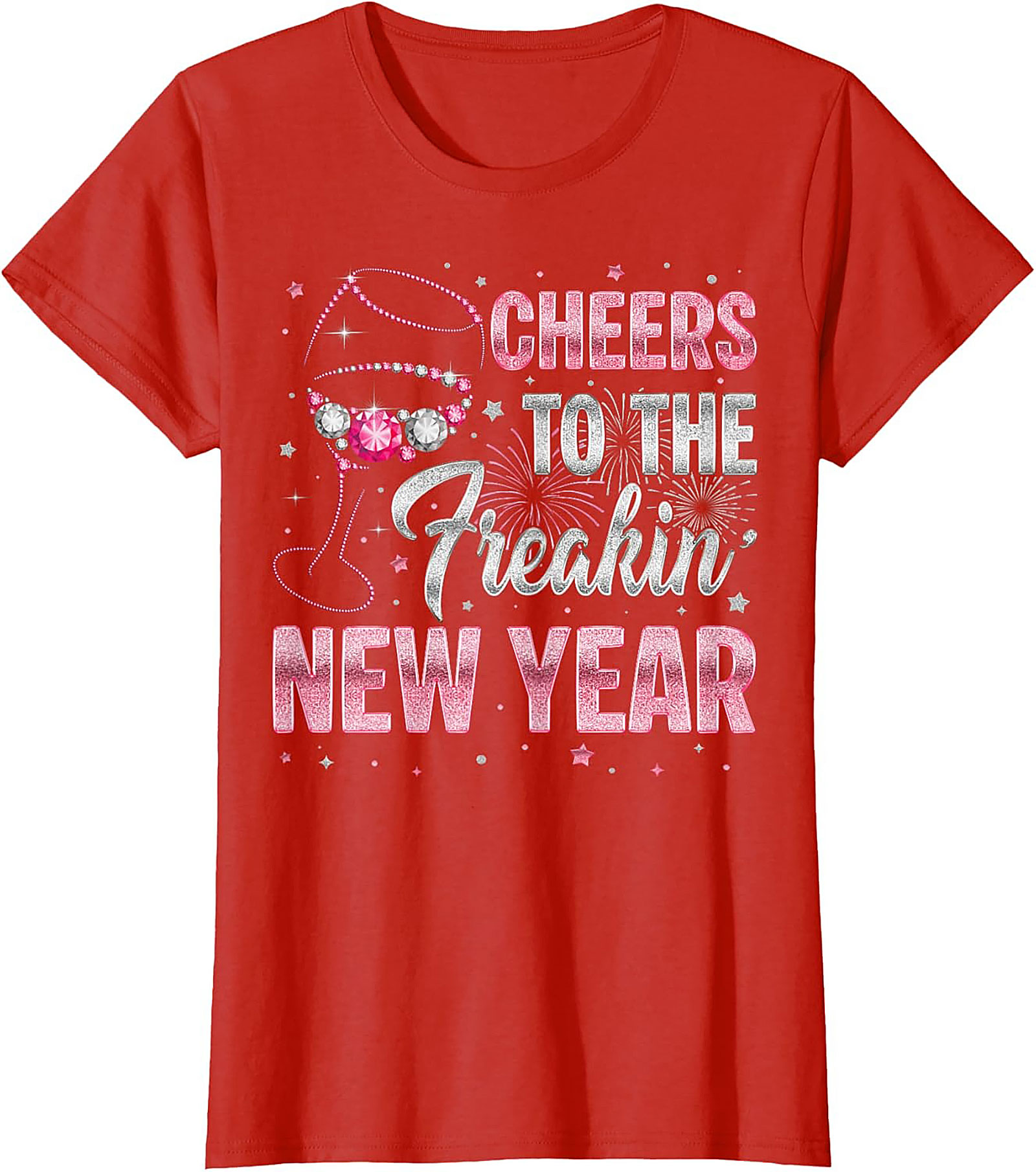 Funny "Cheers To The New Year" Graphic Tee NYE Shirt