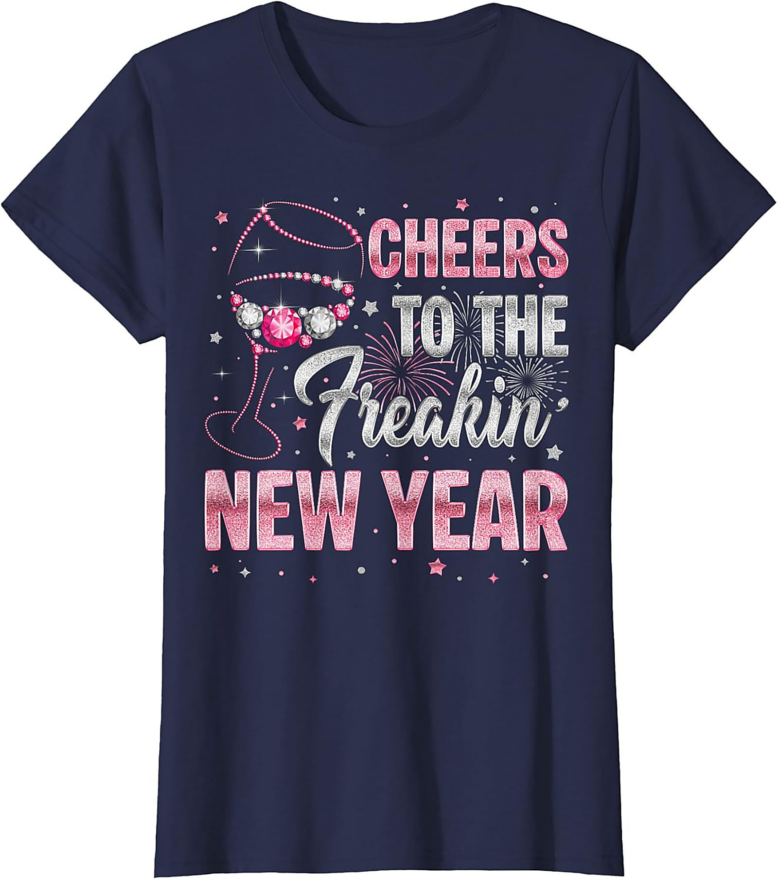 Funny "Cheers To The New Year" Graphic Tee NYE Shirt