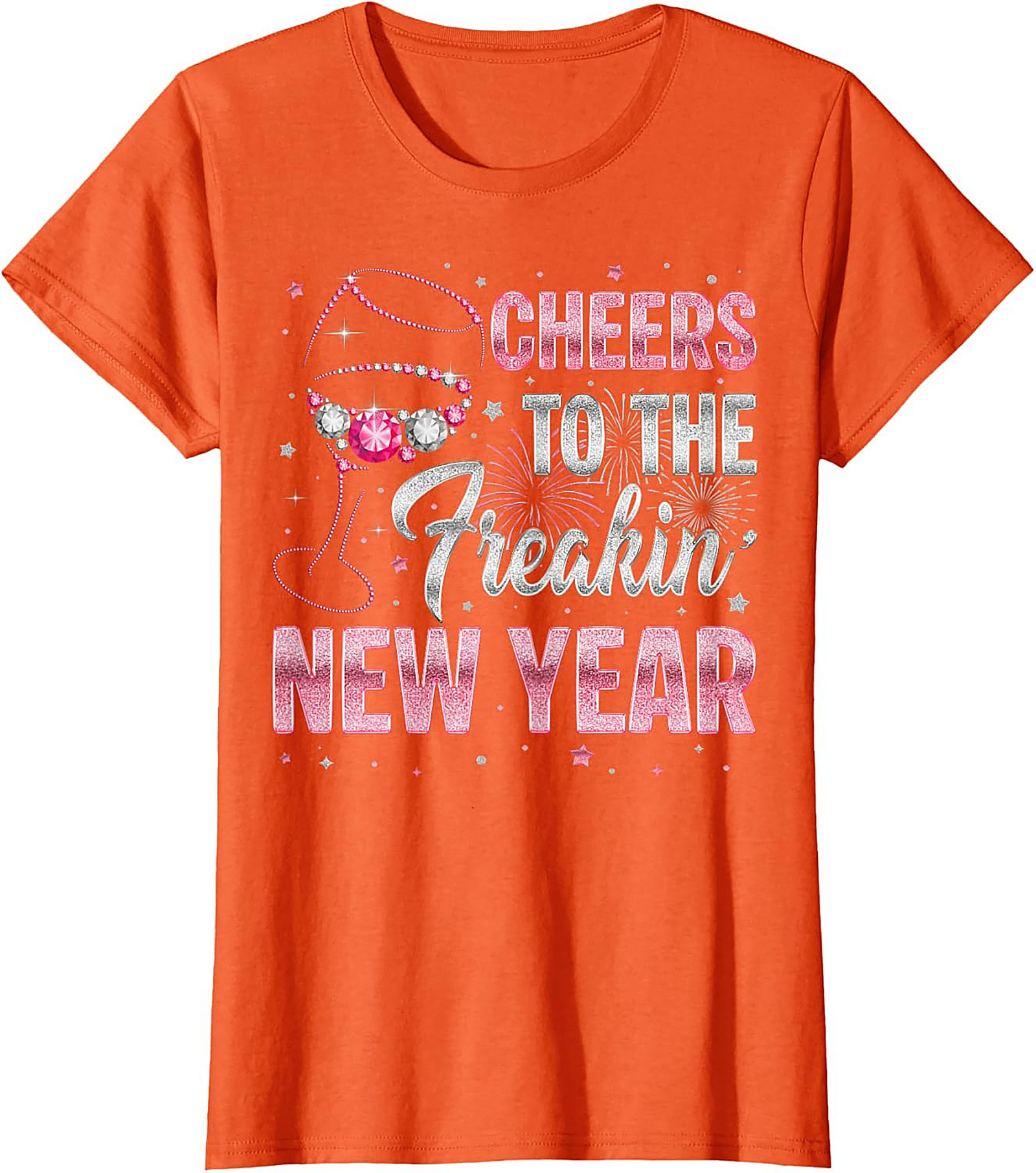 Funny "Cheers To The New Year" Graphic Tee NYE Shirt