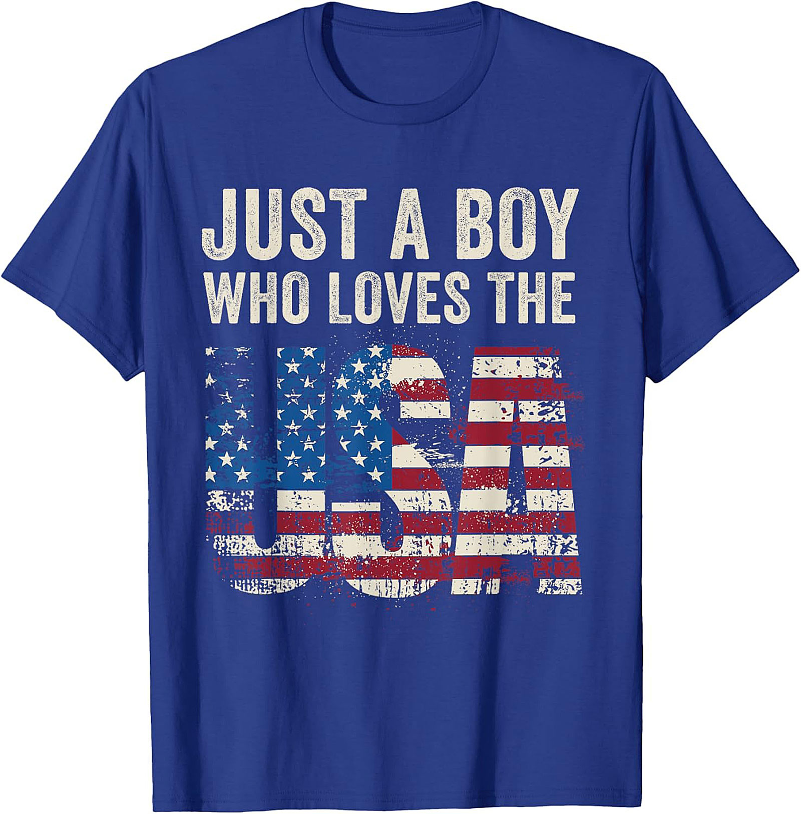 Just a Boy Who Loves the USA Patriotic Graphic Tee