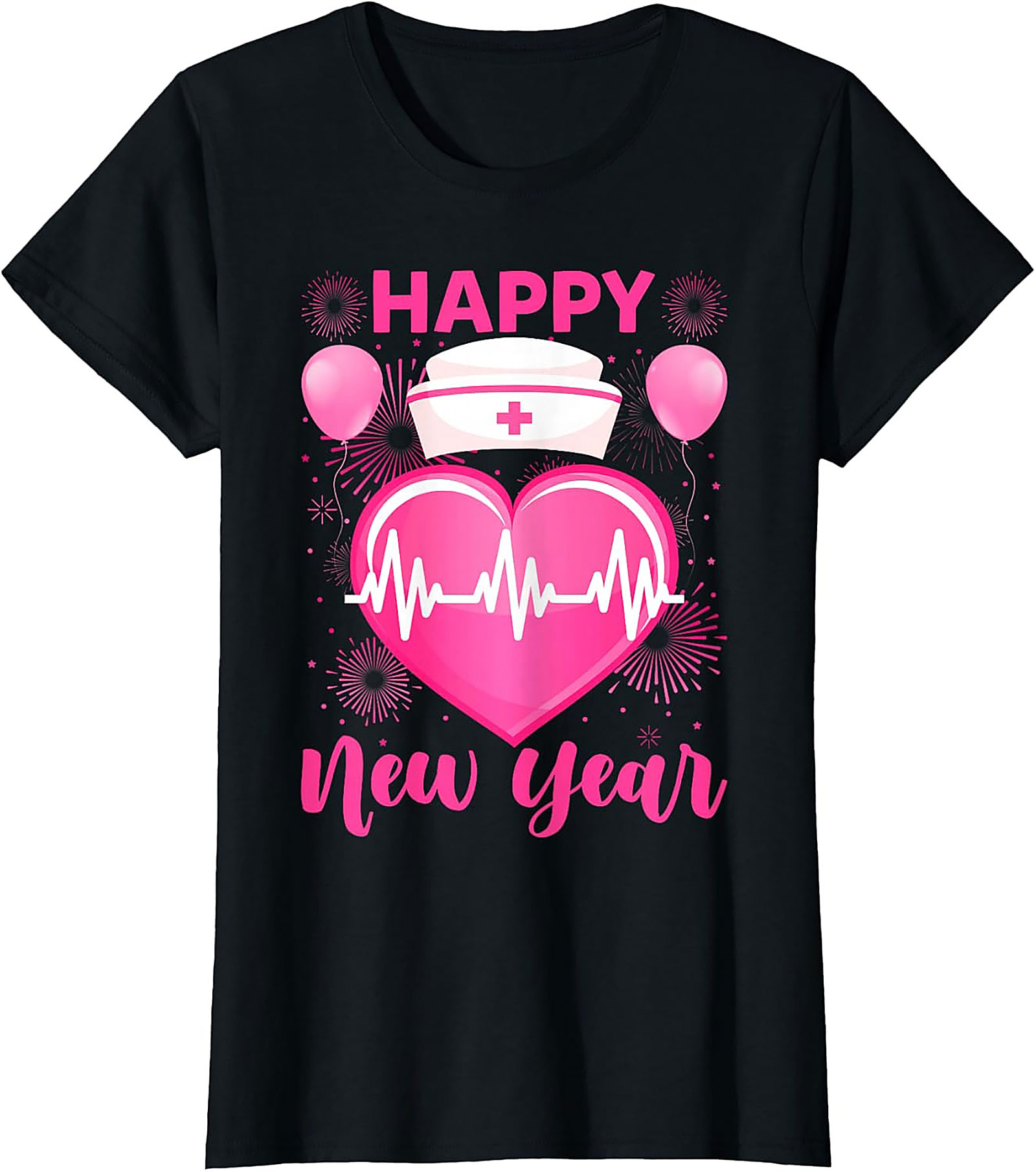  Nurse New Year T-Shirt Heartbeat Graphic Tee Gift 