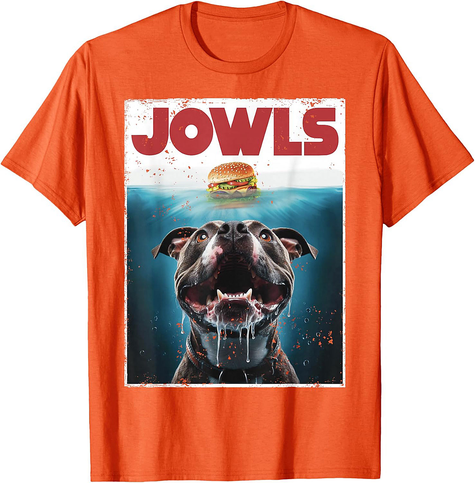 Pitbull Jowls Graphic Tee - The Ultimate Funny Dog Jaws Parody Shirt